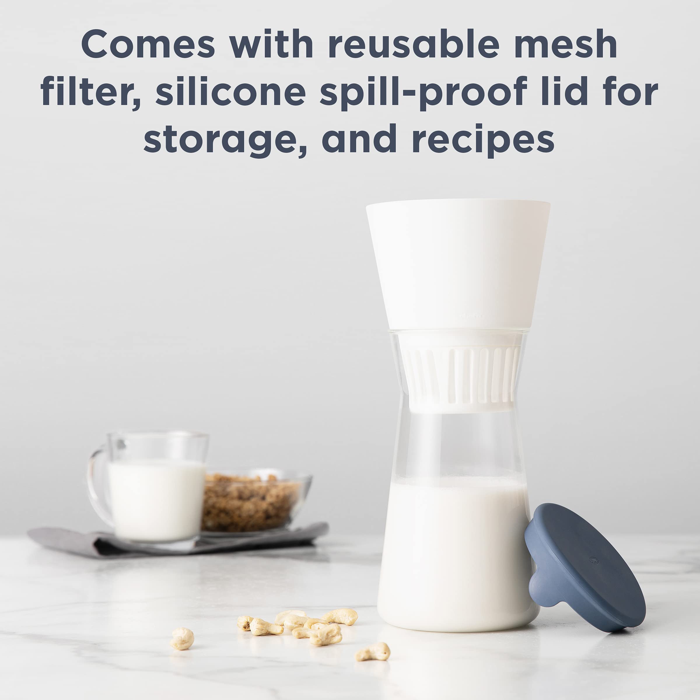 Chef'N Nut Milk Maker, Recipes Included, Blue