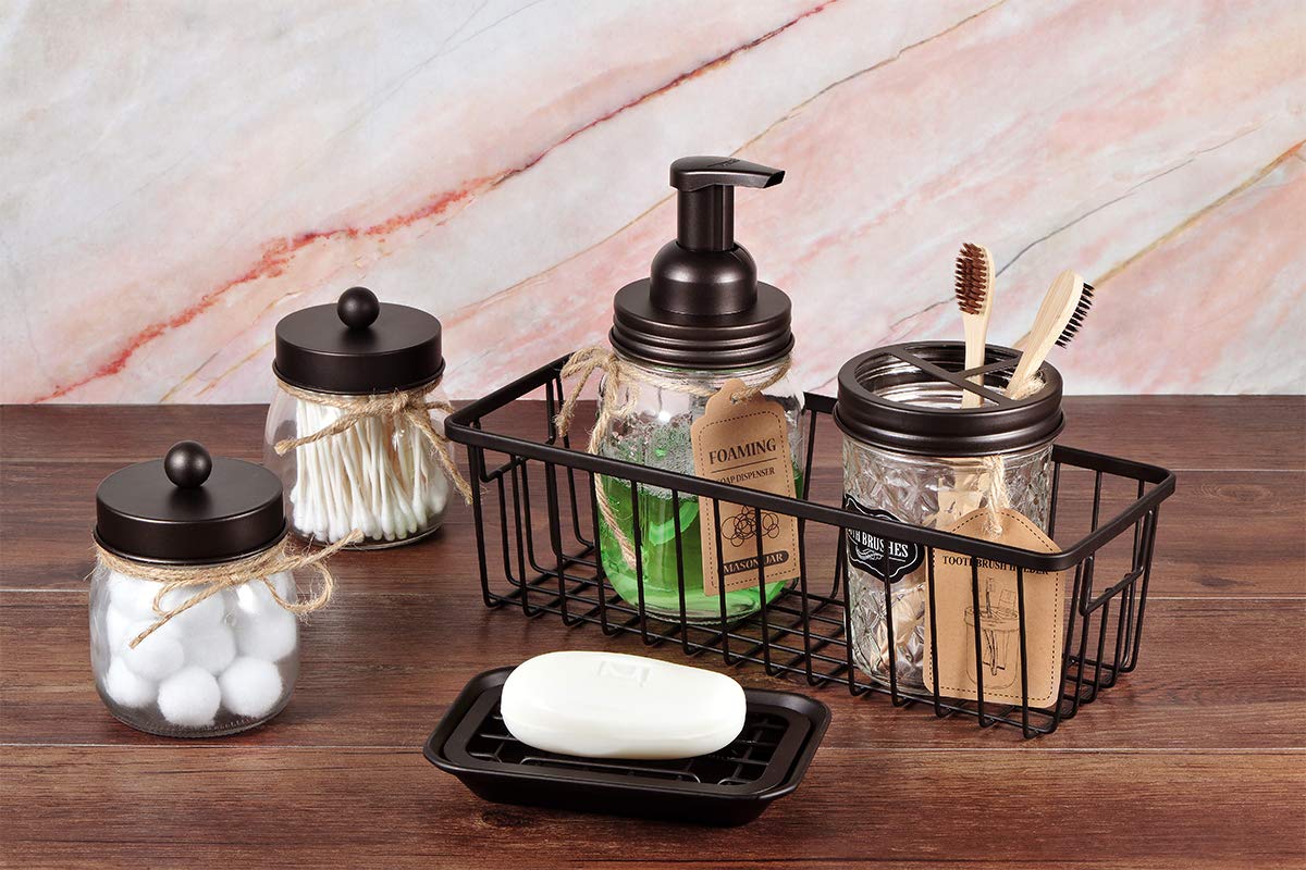 Kitchen And Bathroom Soap Dish Tray - Metal 2-Piece Soap Dish Tray With Drainage Grid And Holder For Kitchen Sink Countertops To