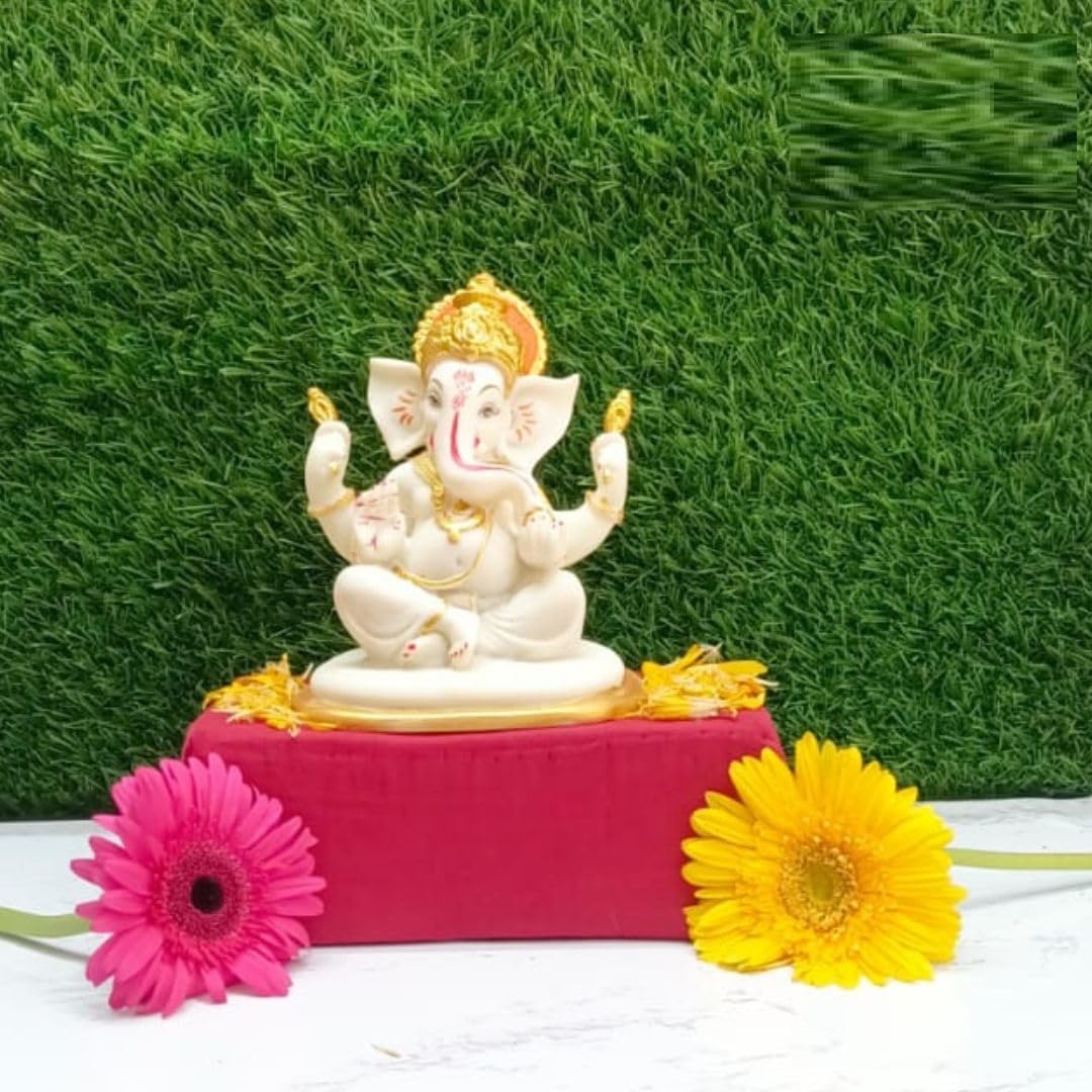 Lets Catch Upp Ganesh Statue & Ganapati Showpiece | God Statue & Lord Ganesha Murti | Decorative Car Dashboard, Home Decor, Livi