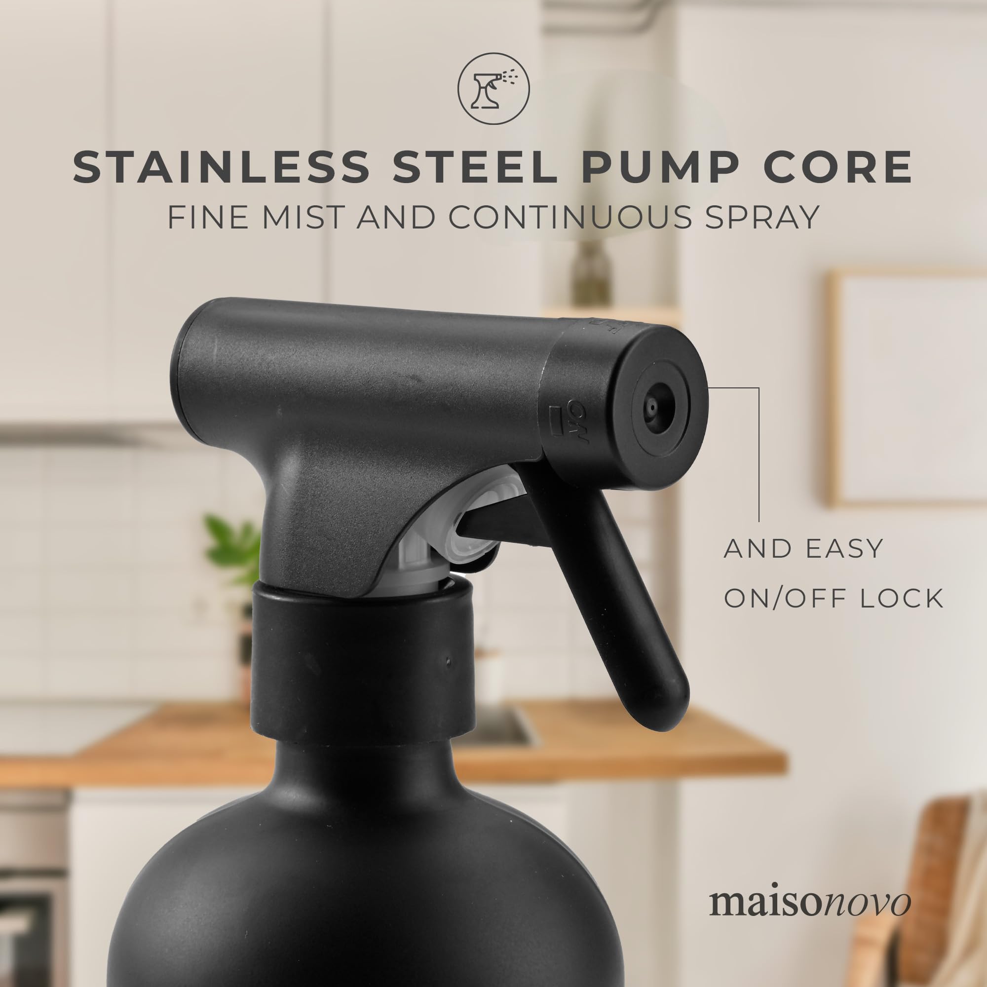 Maisonovo Spray Bottle For Hair | 16.9 Fl Oz Black X 2 With 16 Labels