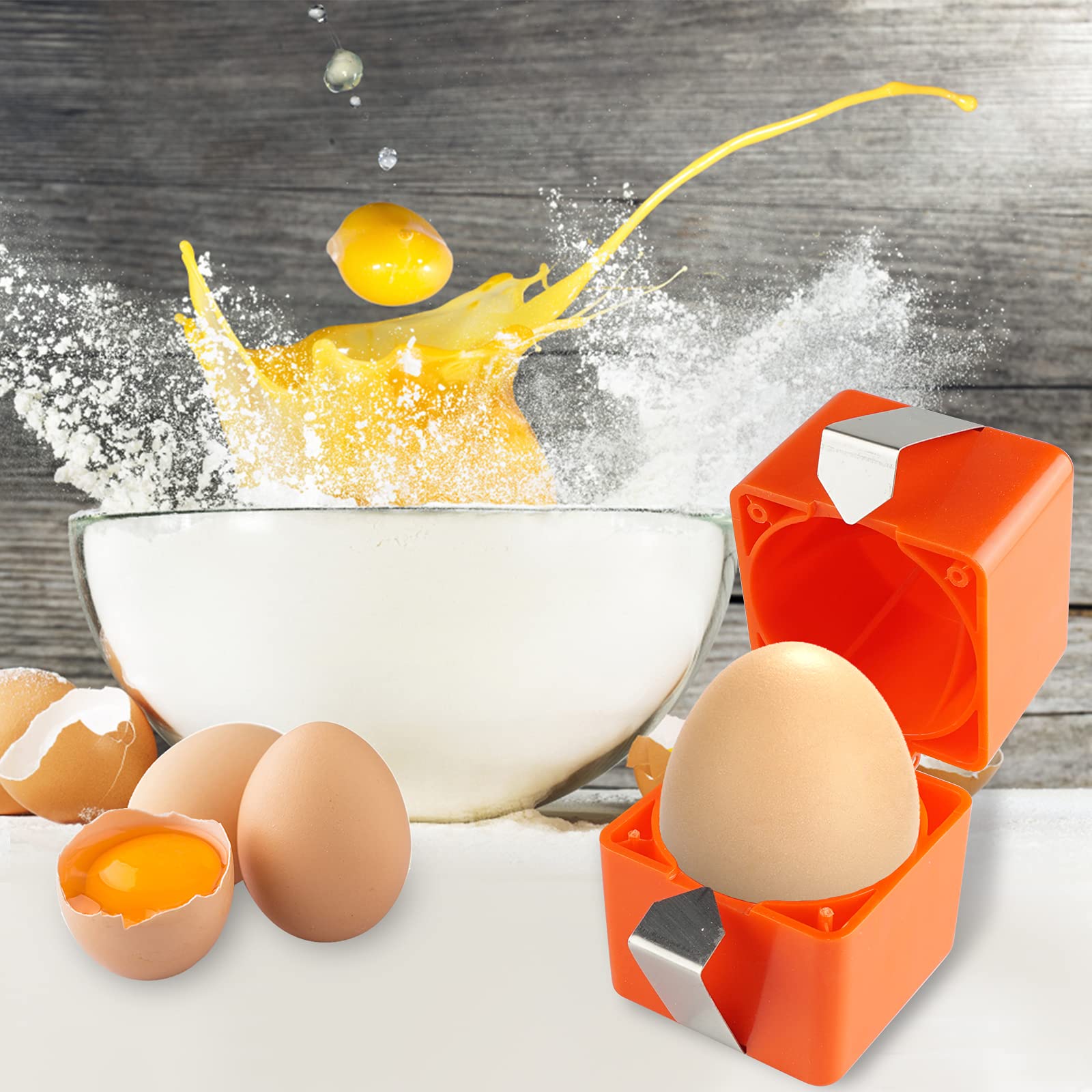 Abs Egg Cracker For Raw Eggs Breaker Egg Shell Cutter And Stainless Steel Egg Strainer Egg Yolk White Separator (1)