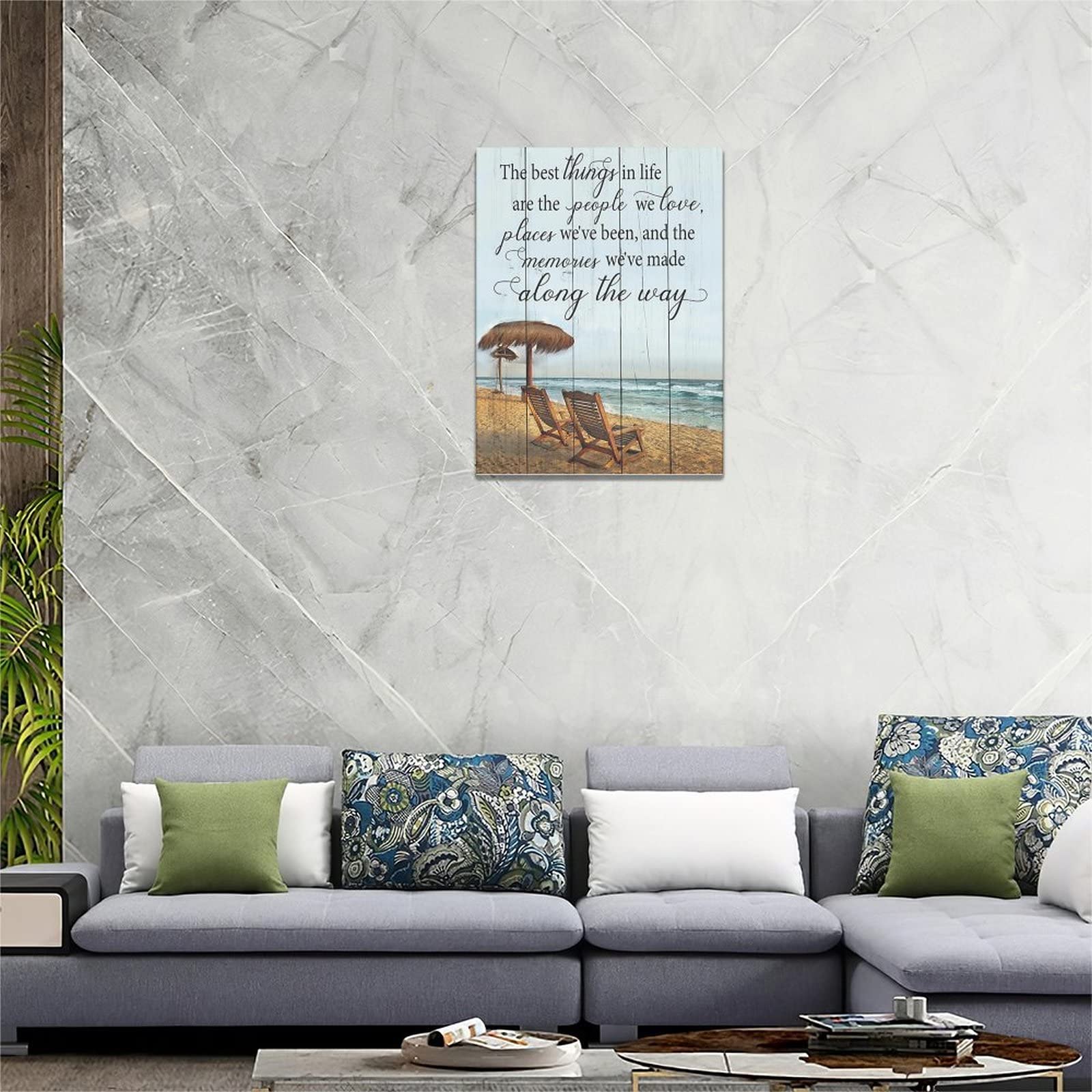 Beach Coastal Bathroom Wall Art Motivational Ocean Wall Decor Nautical Pictures Canvas Prints Painting Beach Decorations Framed