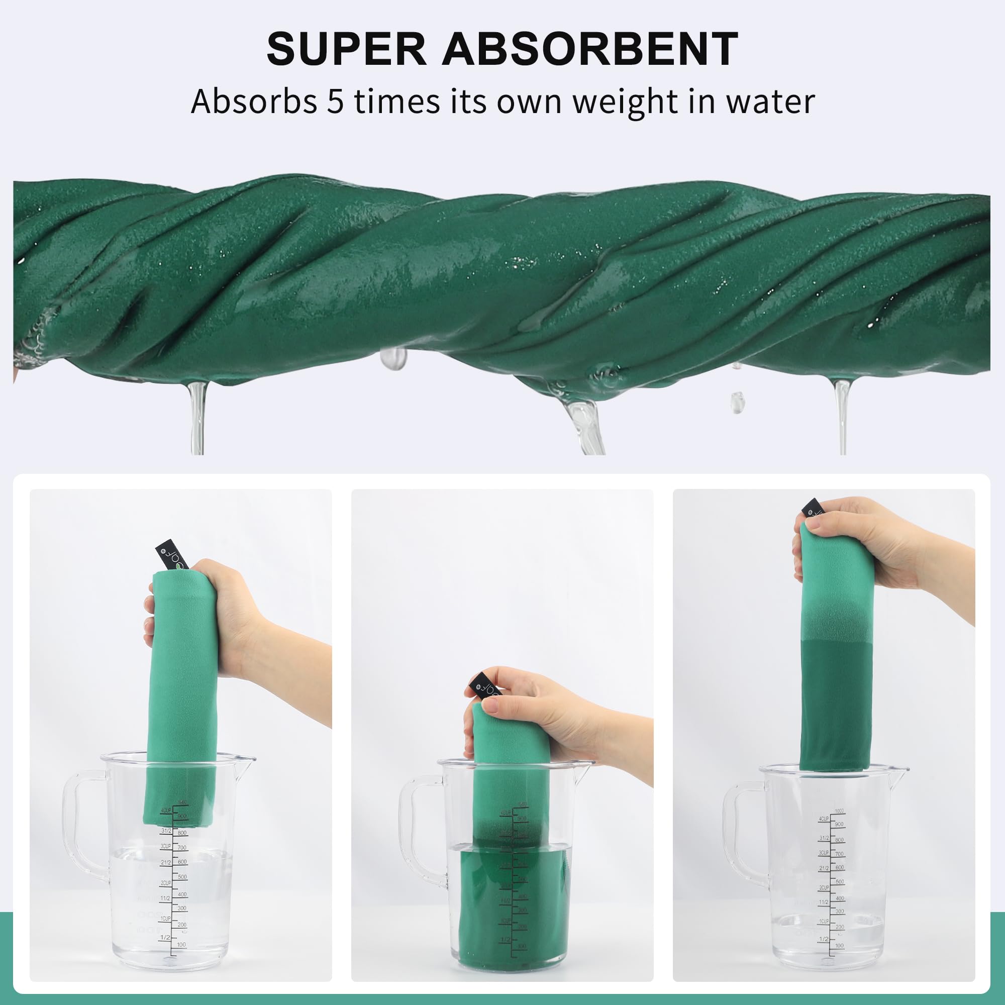 Rainleaf Microfiber Towel Perfect Travel & Gym & Camping Towel. Quick Dry - Super Absorbent - Ultra Compact - Lightweight. Suita