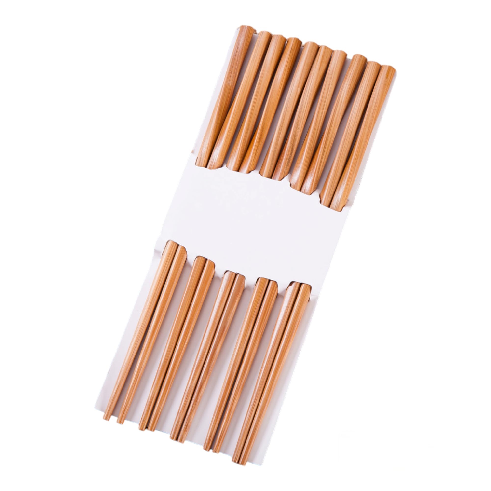 10 (5 Pairs) Durable Twist Bamboo Chopsticks