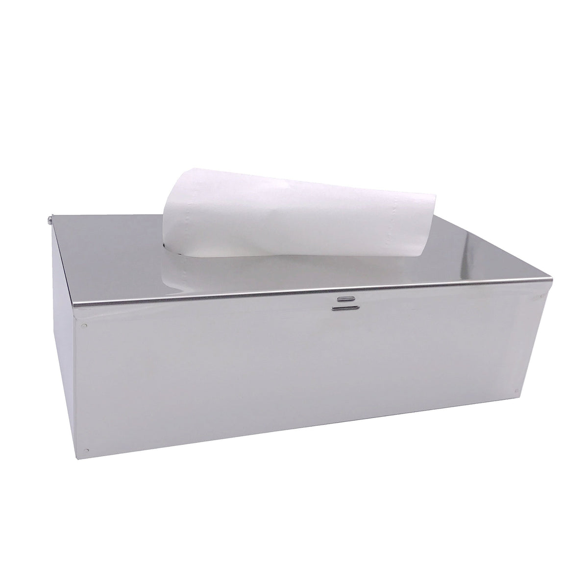M2Cbridge Metal Facial Tissue Box Cover Holder Lay On Wall Mounted, Mirror Polishing 18/8 Stainless Steel (Rectangle)