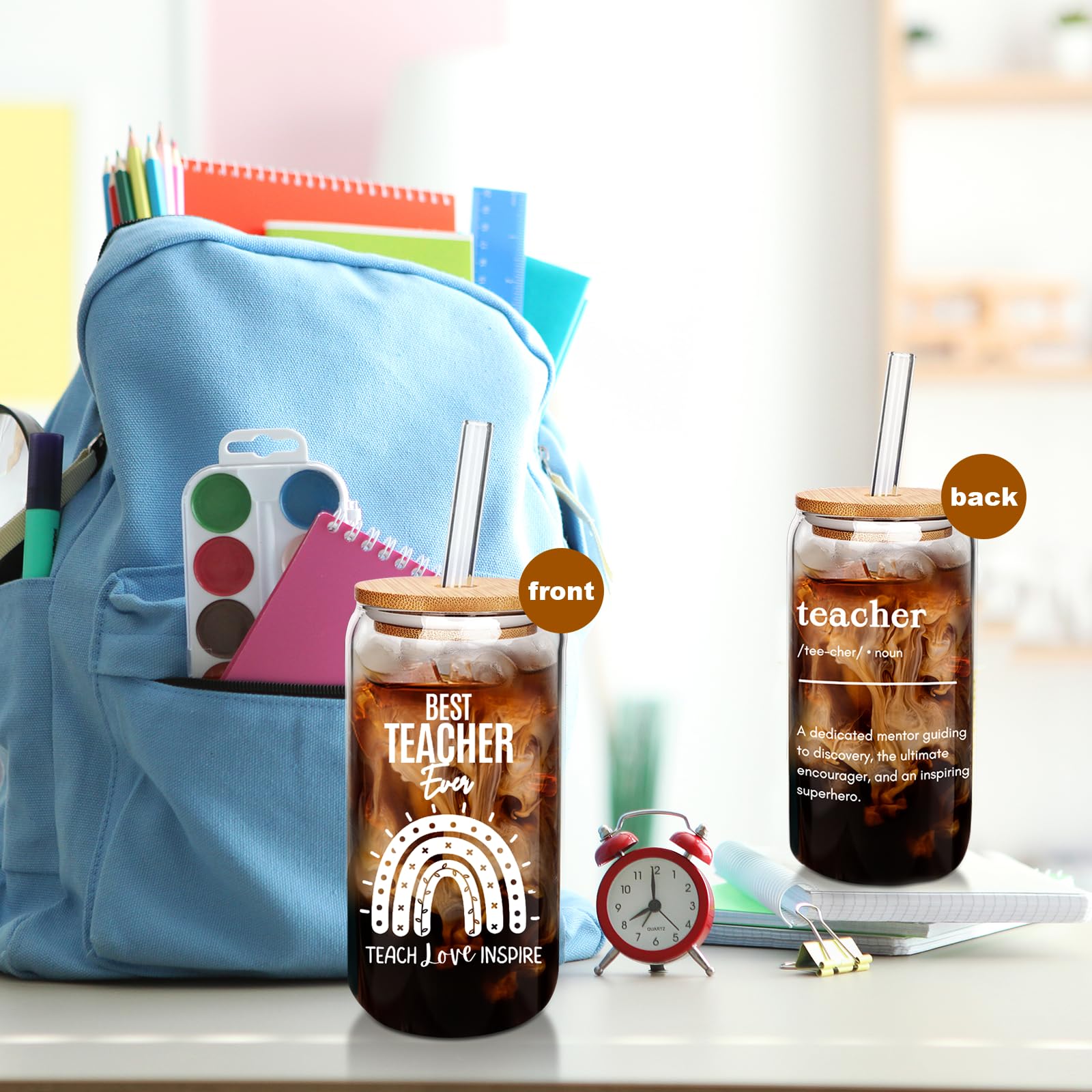 Anotion Teacher Gifts - Back To School Teacher Gifts Teacher Must Haves Teacher Tumbler Sock Teacher Appreciation Gifts Thank Yo