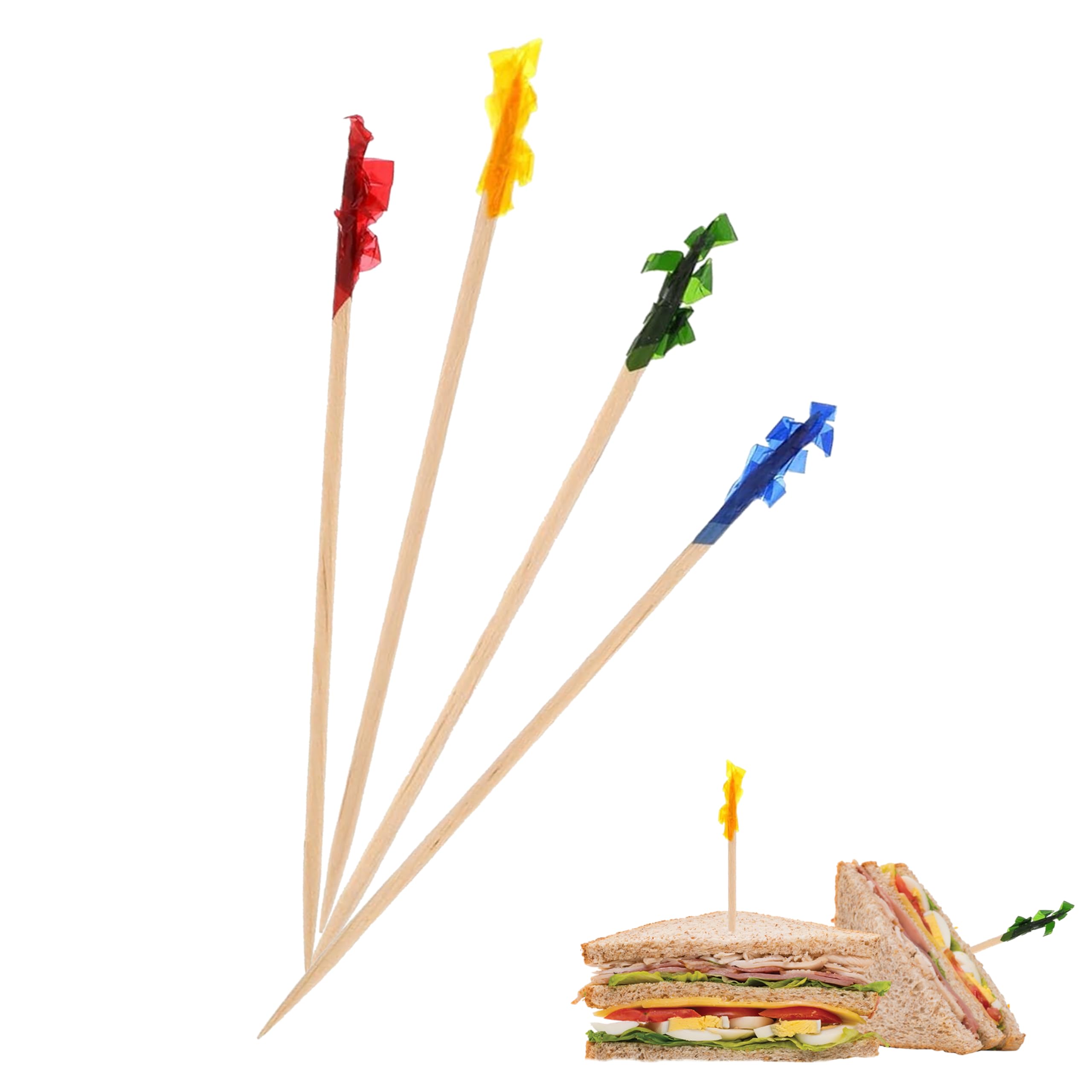 Perfect Stix Sandwich Frill Picks, 4''Assorted, Fp4-2000Ct (Pack Of 2000)