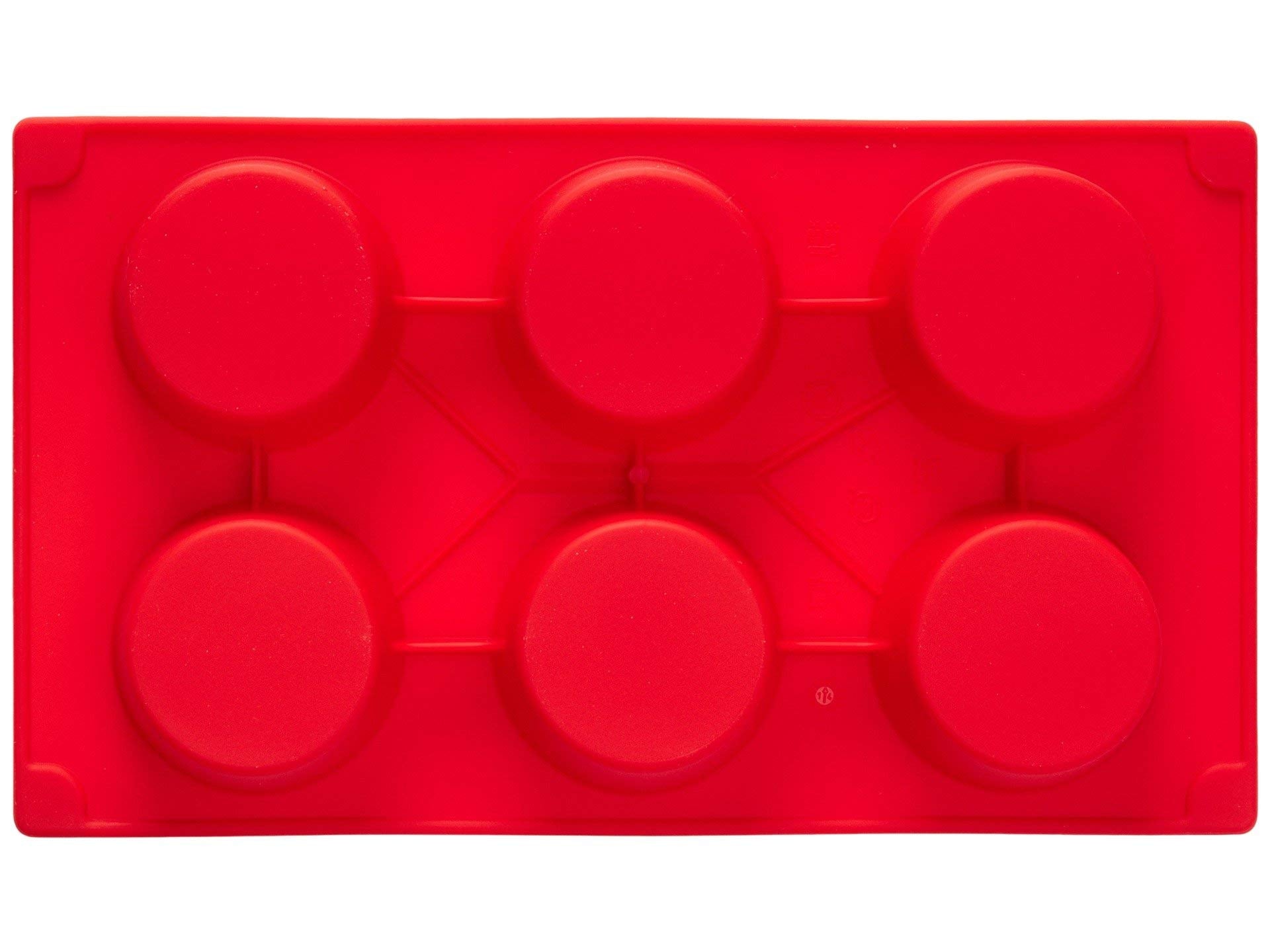 Lekue Red Silicone 6-Cup Muffin Mold