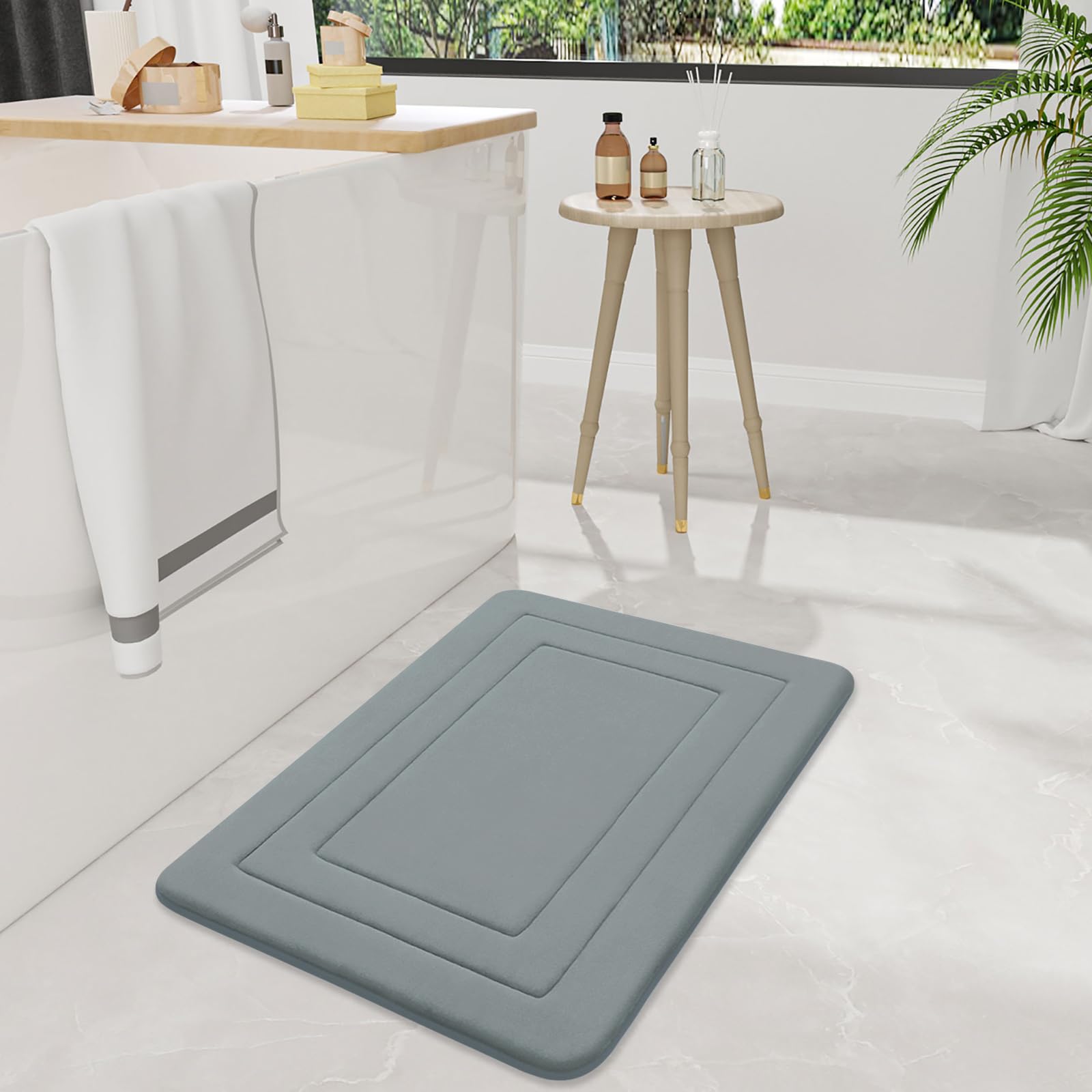 Arotive Memory Foam Bathroom Rug Mat 54X24, Ultra Soft And Absorbent Bath Mat, Machine Wash Dry, Comfortable Bath Rug Carpet For