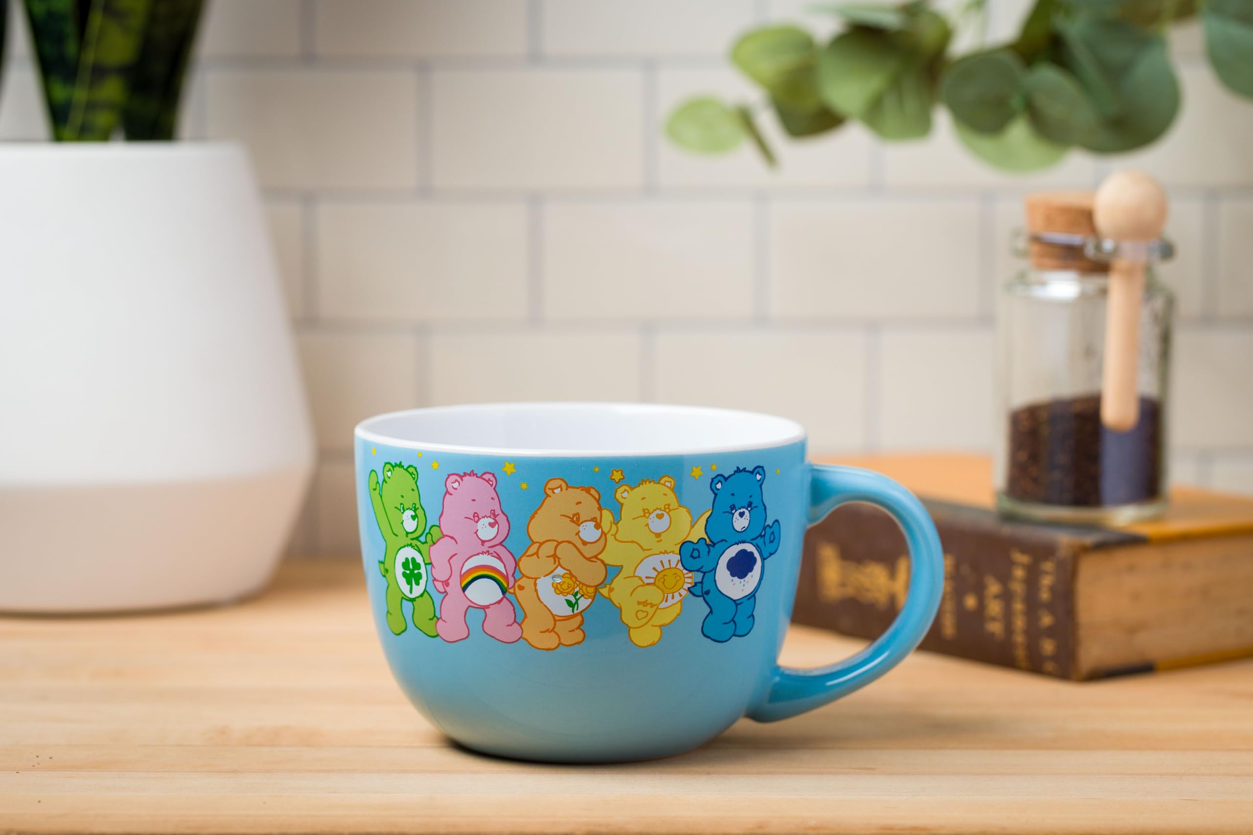 Silver Buffalo Care Bears Lineup Ceramic Soup Mug, 24 Ounces