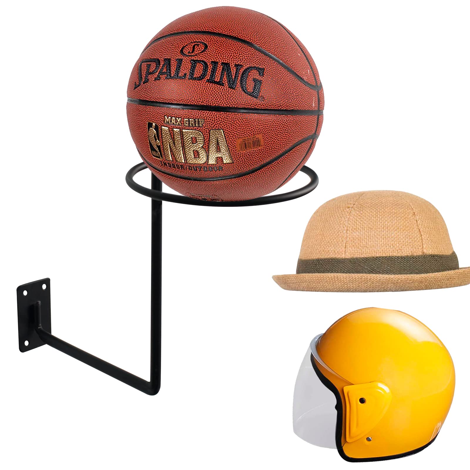 6 Packs Helmet Wall Mount Holder Motorcycle Helmet Stand Black Helmet Hangers Holders For Hats Caps Ball Holder Hanger Wall Moun