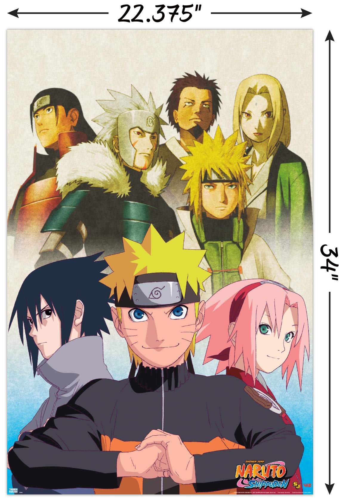 Trends International Naruto Shippuden - Key Art Wall Poster, 22.375'' X 34'', Unframed Version