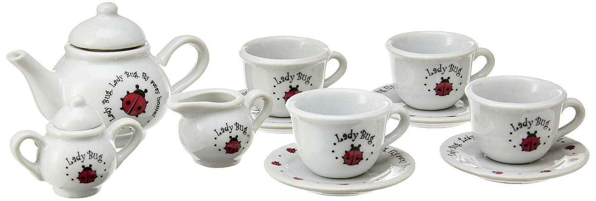Schylling Ladybug Porcelain Tea Set , White – Homenkitchenshop