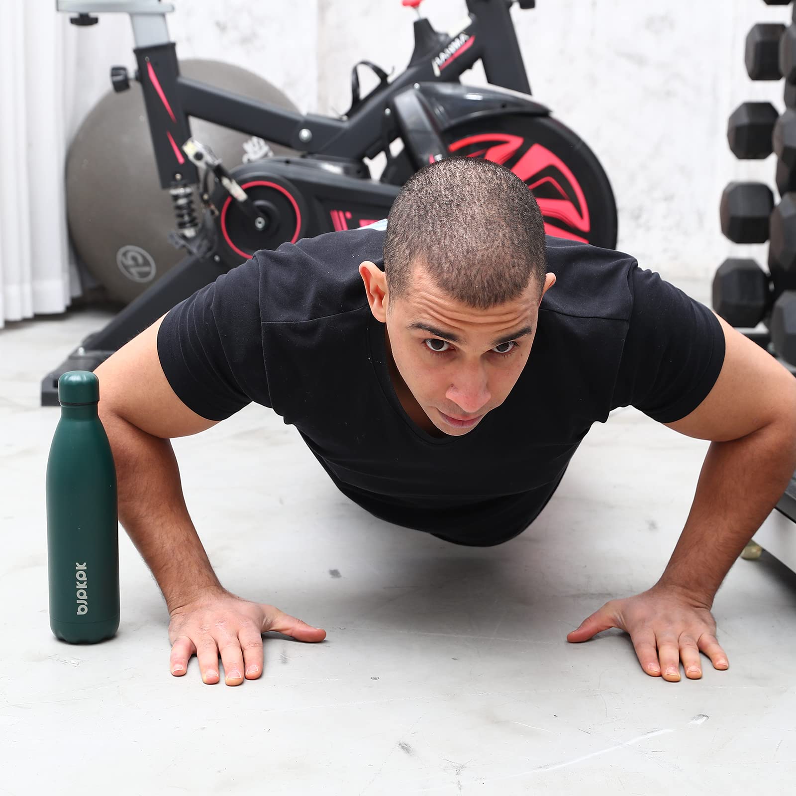 Bjpkpk Stainless Steel Water Bottles 17Oz Insulated Water Bottle Keep Cold And Hot,Sakura Pink