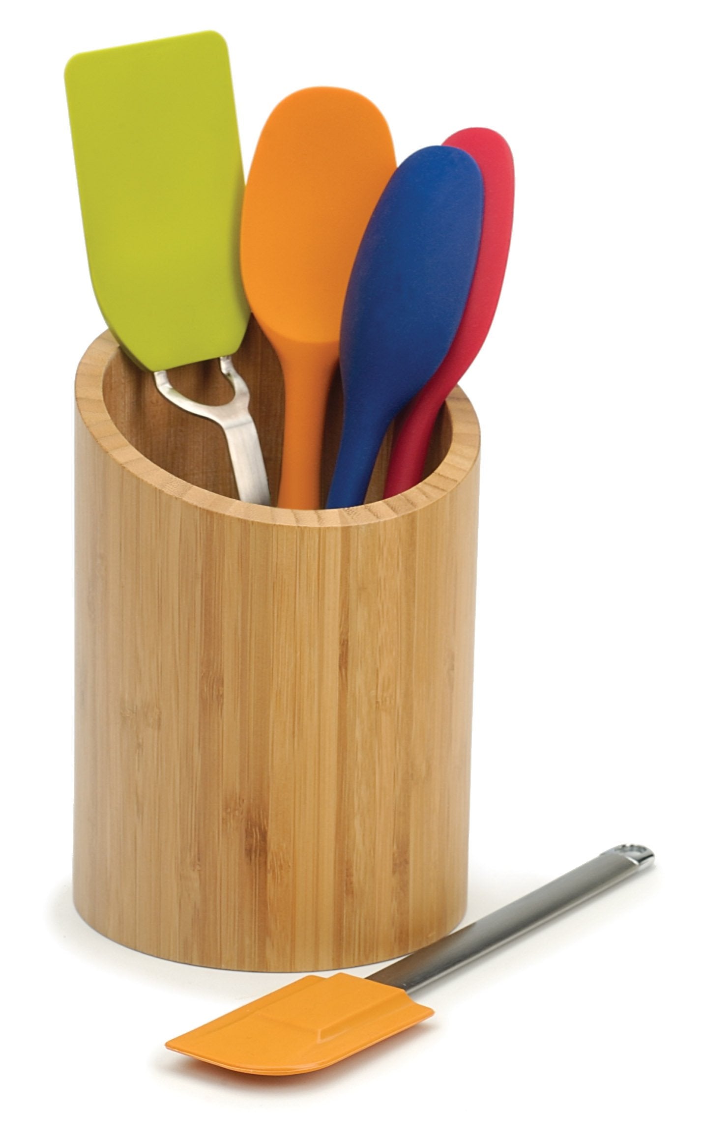 Rsvp International Bamboo Collection, Countertop D  Cor For Kitchen & Tabletop, Tool Holder, 5.5(Dia)X7.75''