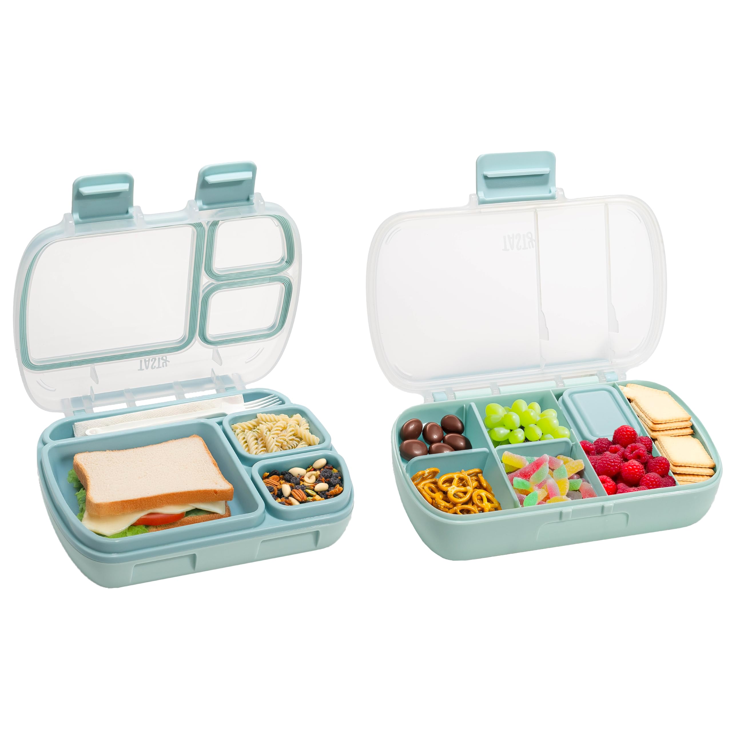 Tasty 2-Piece Snack & Bento Box Set, Includes Lunch Box & Snack Box, Portable Food Storage with Built-In Phone Stand, Carry Hand
