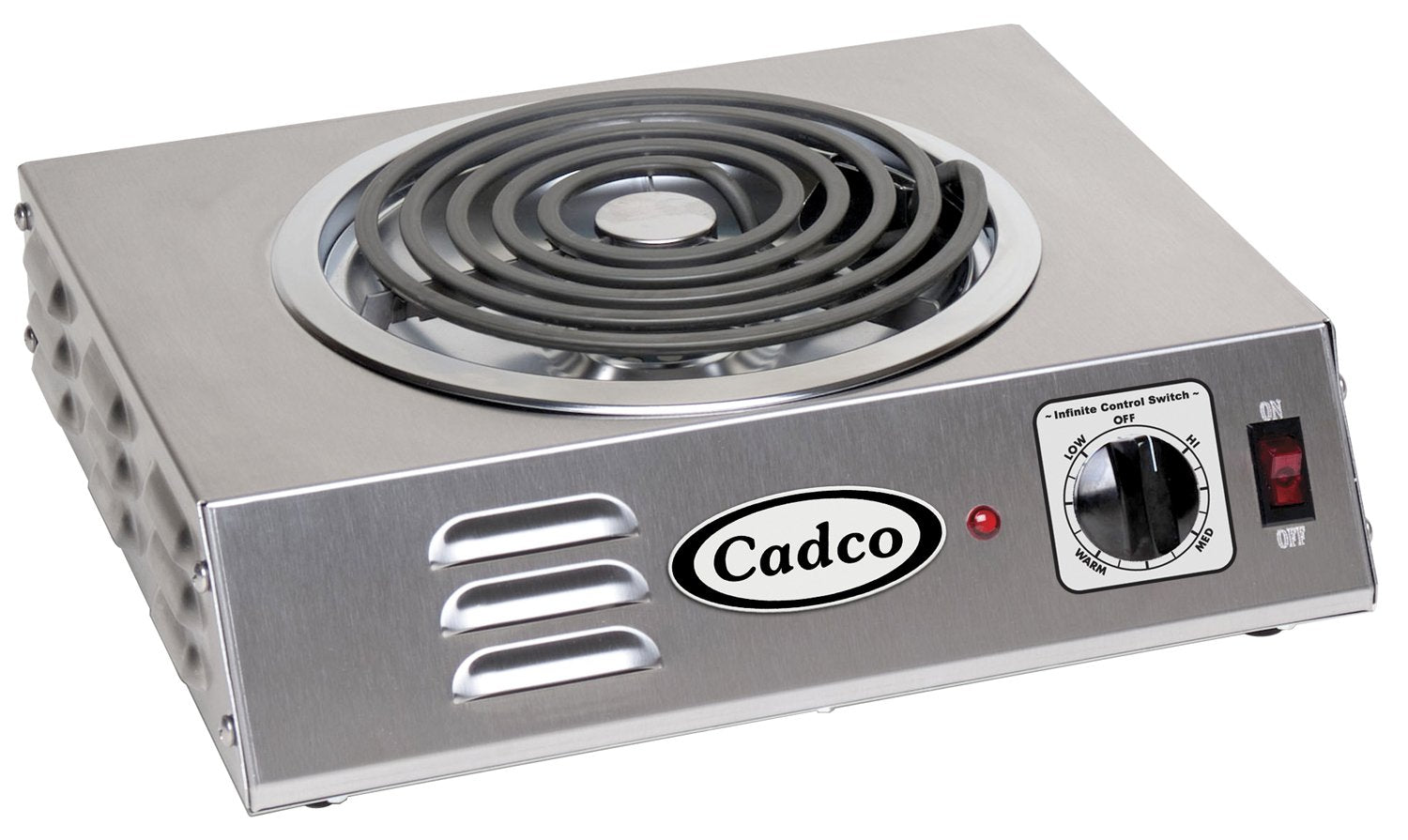 Cadco CSR-3T 14 Electric Hotplate w/ (1) Burner & Infinite Controls, 120v
