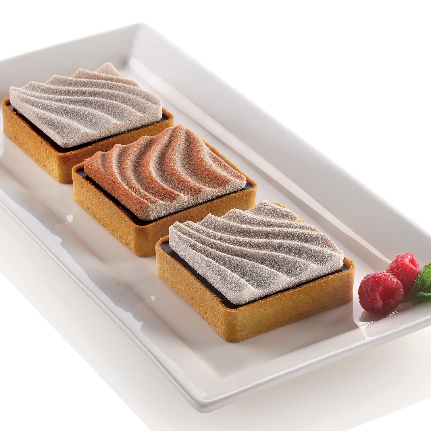 Silikomart Mini Tarte Sand Kit Composed By Silicone Mould And Thermoplastic Rings