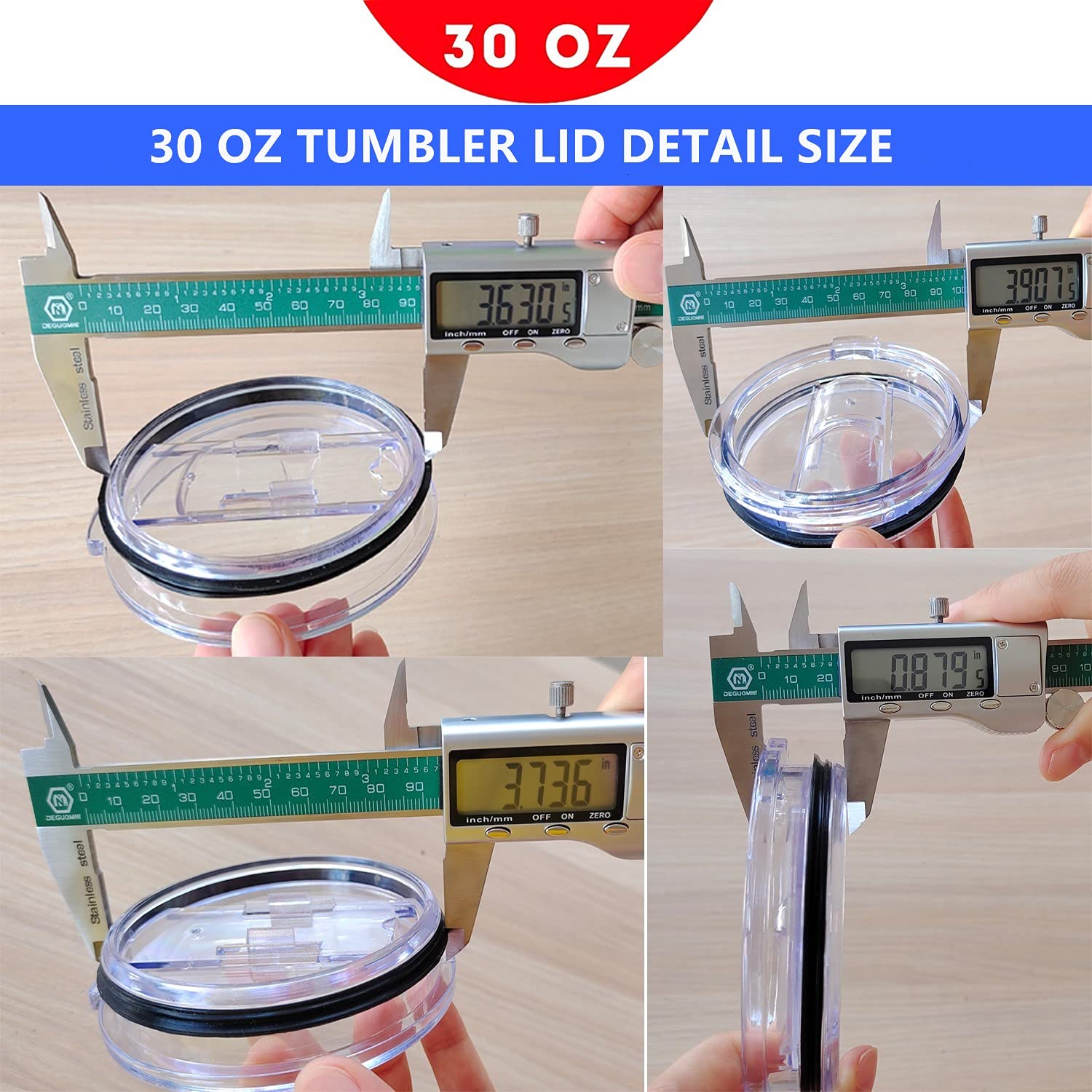 Ailuxuan Tumbler Replacement Lids,Tumbler Lids Spillproof 30 Oz For Yeti Rambler, Ozark Trail, And Other Brands Vacuum Insulatio