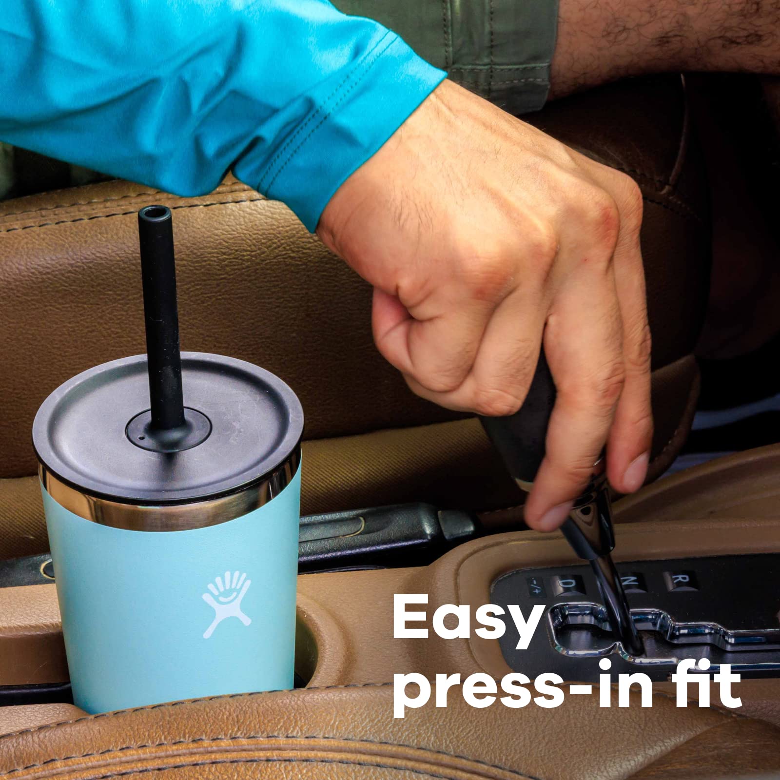 Hydro Flask Press-In Lids Various - Tumbler And Coffee Mug Accessory, Black, Staw Lid Small