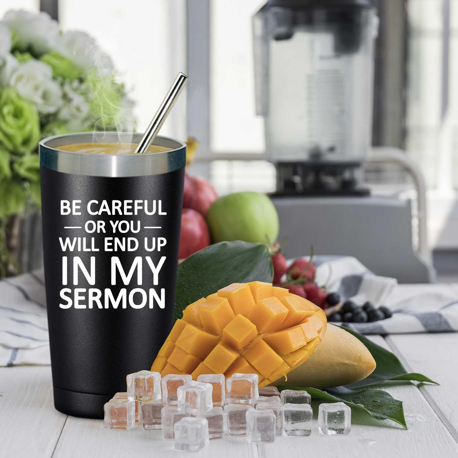 Spenmeta Pastor Appreciation Gifts For Men - Be Careful Or You Will End Up In My Sermon - Christmas, Birthday Gifts Ideas For Pa