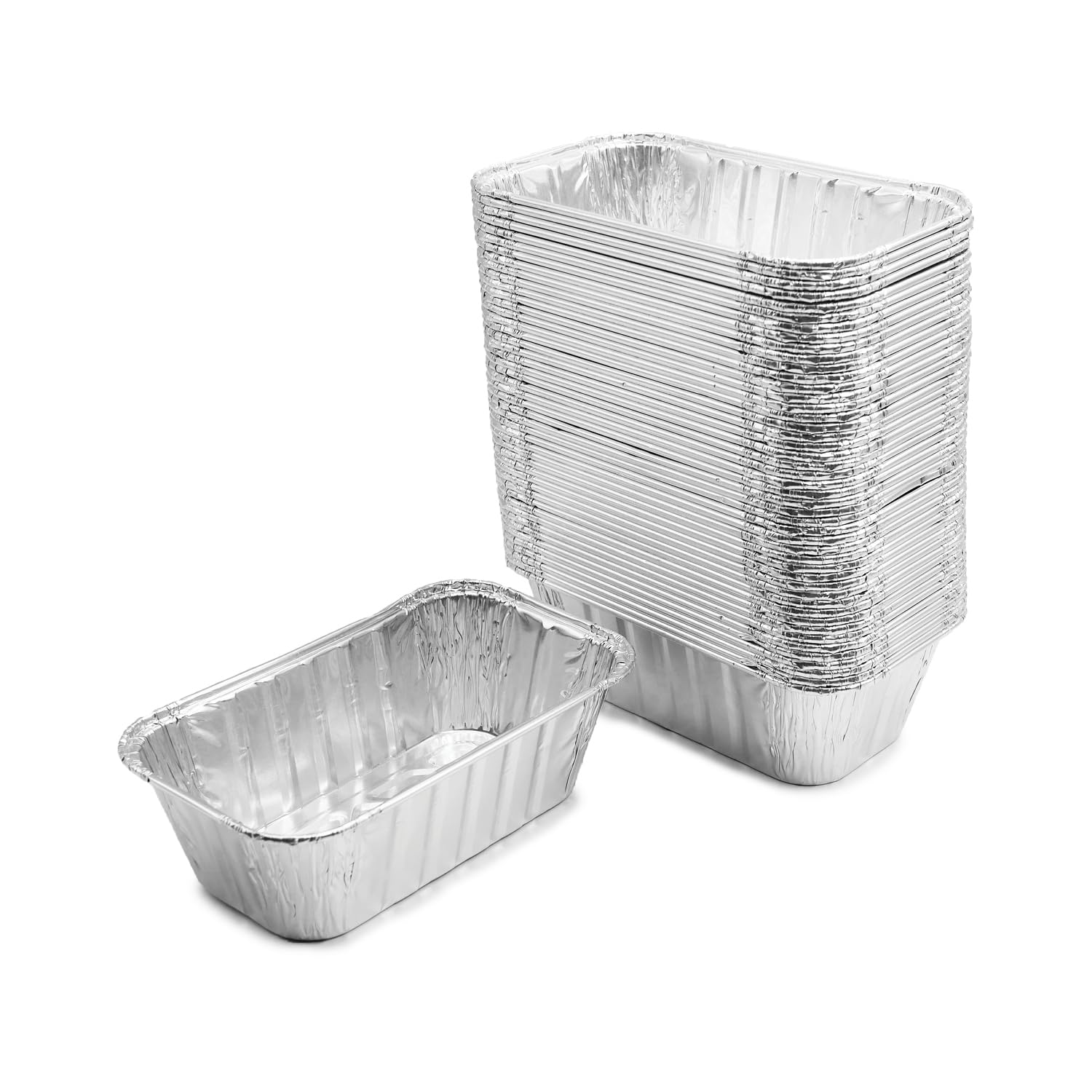Party Essentials Alumimun Foil Containers, Disposable Cookware, Takeout TO GO Trays for Catering, Baking, Roasting Food, 1 LB Lo