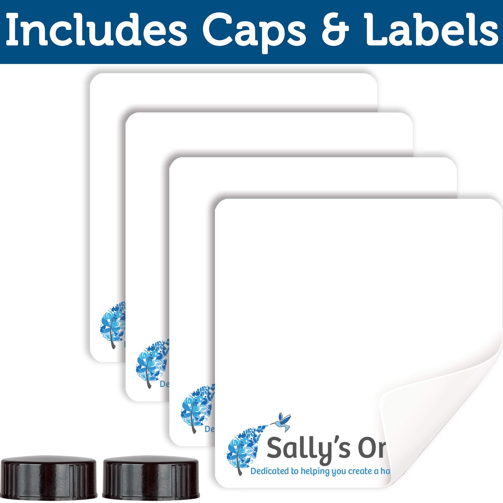 Empty Amber Glass Spray Bottles - 2 Pack - Each Large 16oz Refillable Bottle is Great for Essential Oils  Plants  Cleaning Solutions  Hair Mister - Durable Nozzle w/Fine Mist and Stream Setting