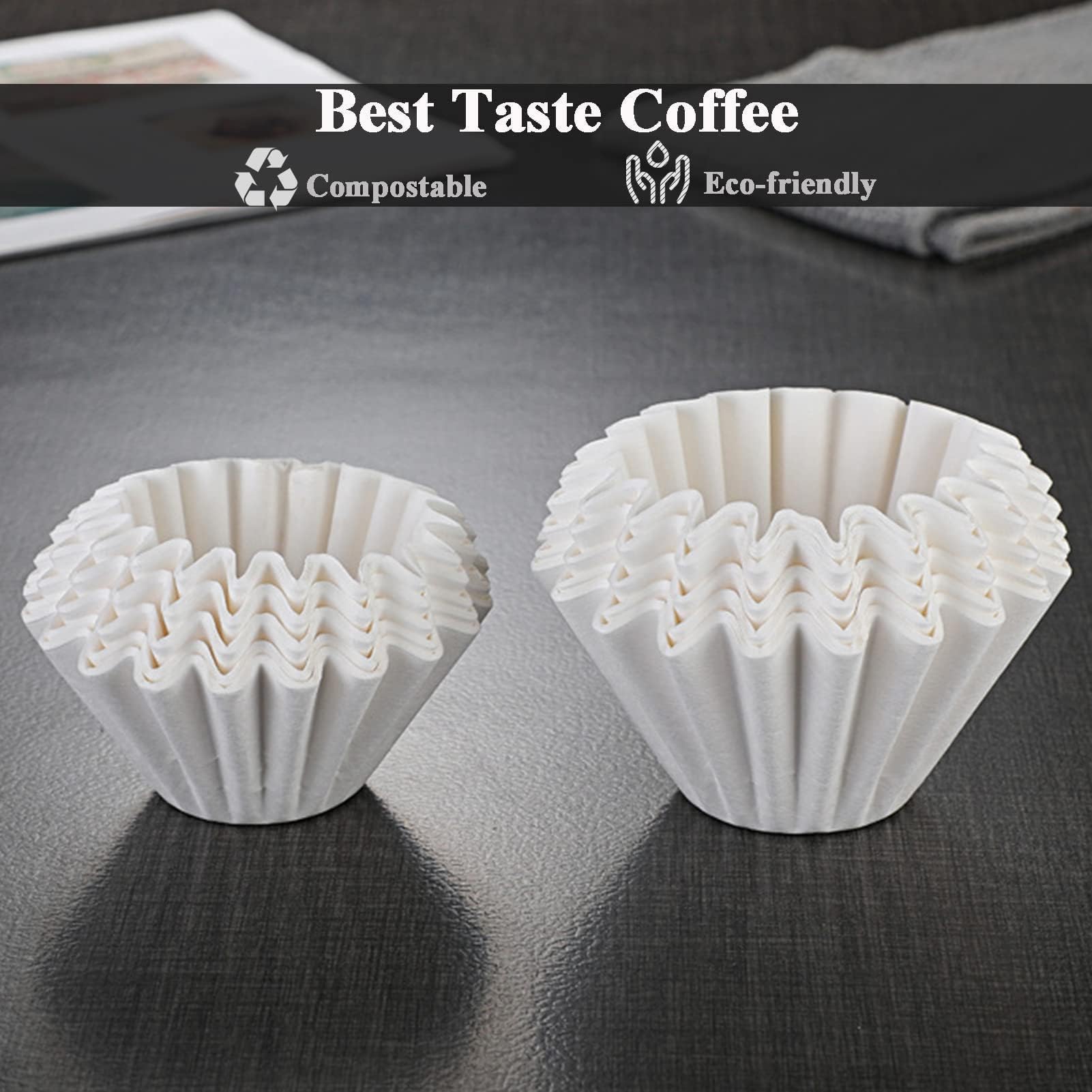 Mucxniiy 1-2 Cup White Coffee Filters, 100 Count Unbleached Basket Coffee Filter Paper For Miniature Mr Coffee, Small Coffee Mak