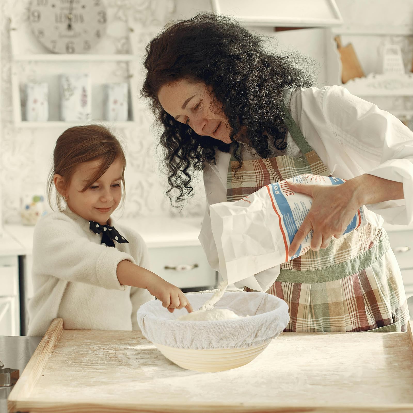 Vyooxcy 2 Pcs Bread Basket Liner Cloth,9 Inch Round Bannetons Covers For Bakery Home Baking Professional Bread Fermentation Clot