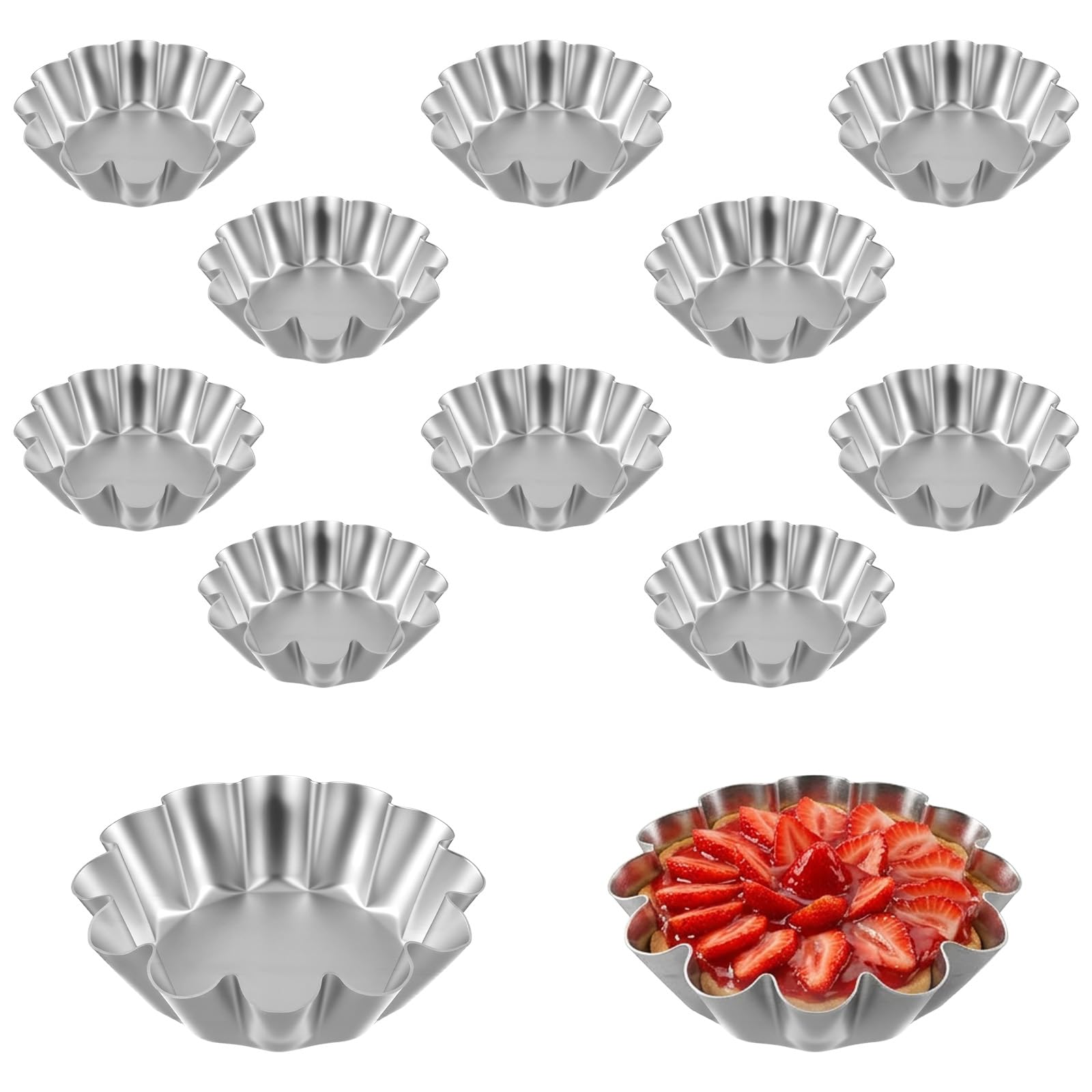 Afcabakila 12Pcs Large 4.5 Ensaymada Molder Filipino, Bibingka Molder Filipino, Torta Molders  Extra Large Round Cake Pan wi
