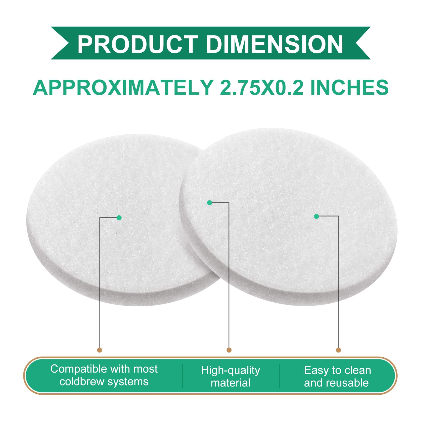 20 Pack Cold Brew Coffee Filters Include 8 Coffee Filter 12 Reusable Coffee Filter Replacement Rubber Stoppers Kit for Cold Brew System