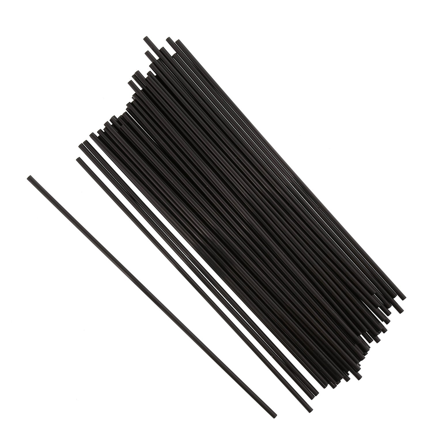 Royal 7.5'' Black Sip Straw, Package Of 1000