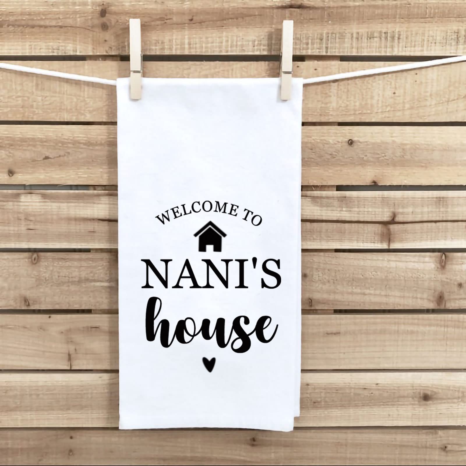Pxtidy Nani Gift Grandma Kitchen Towel Welcome To Nanis House Grandmother Gifts From Grandkids (Welcome To Nani'S House)