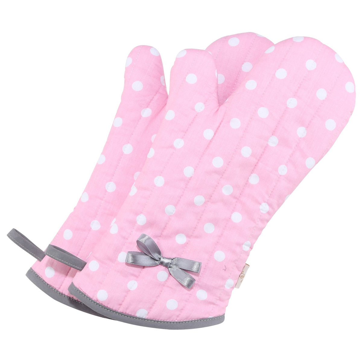 Neoviva Kitchen Oven Mitts For Adults, Heat Resistant Cotton Oven Gloves Set Of 2 For Cooking Baking, Kitchen Gloves For Farmhou