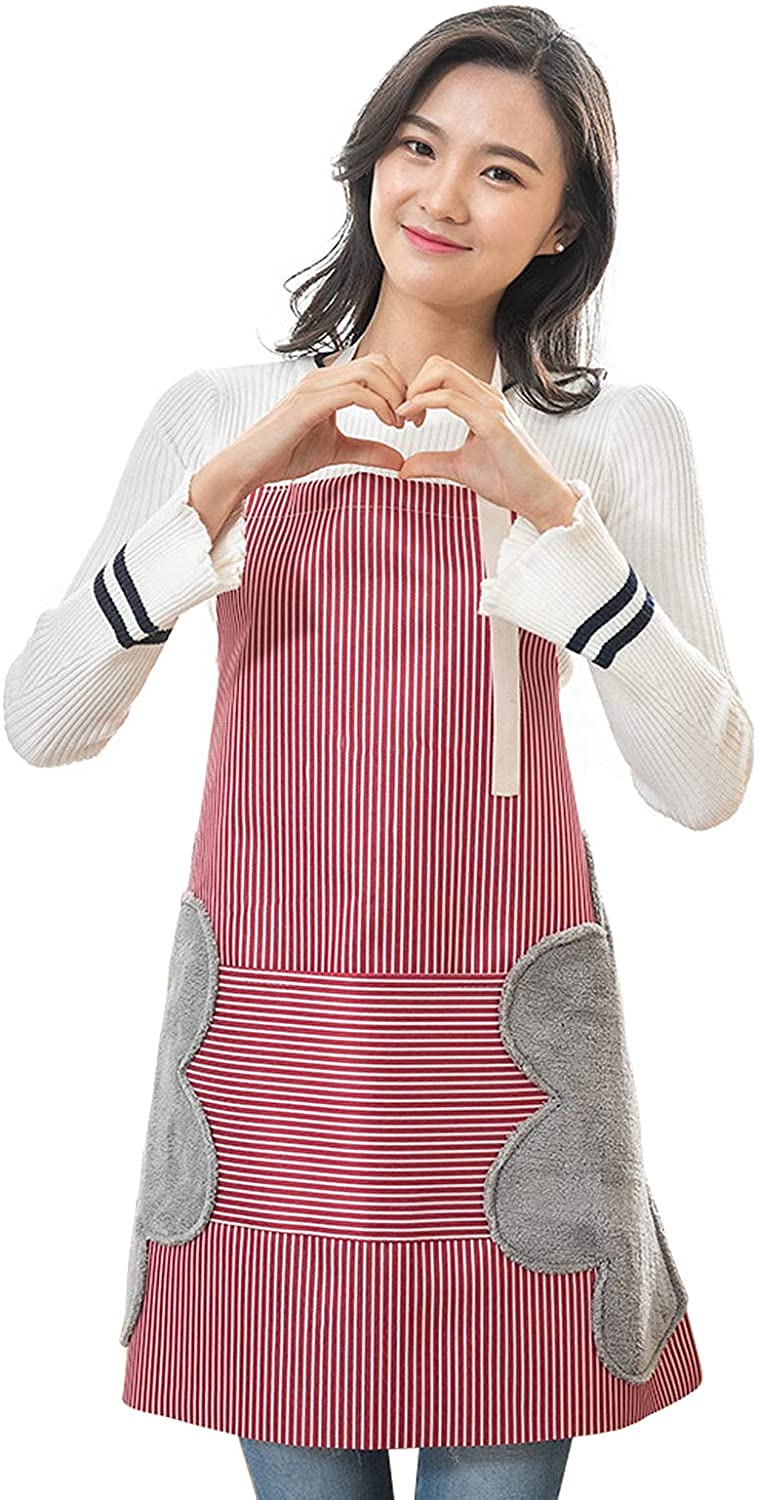 Hari Cooking Apron With Pocket Adjustable Kitchen Apron Waterproof Can Wipe Hands Bib Apron Bbq Apron For Cooking Or Baking (Cor