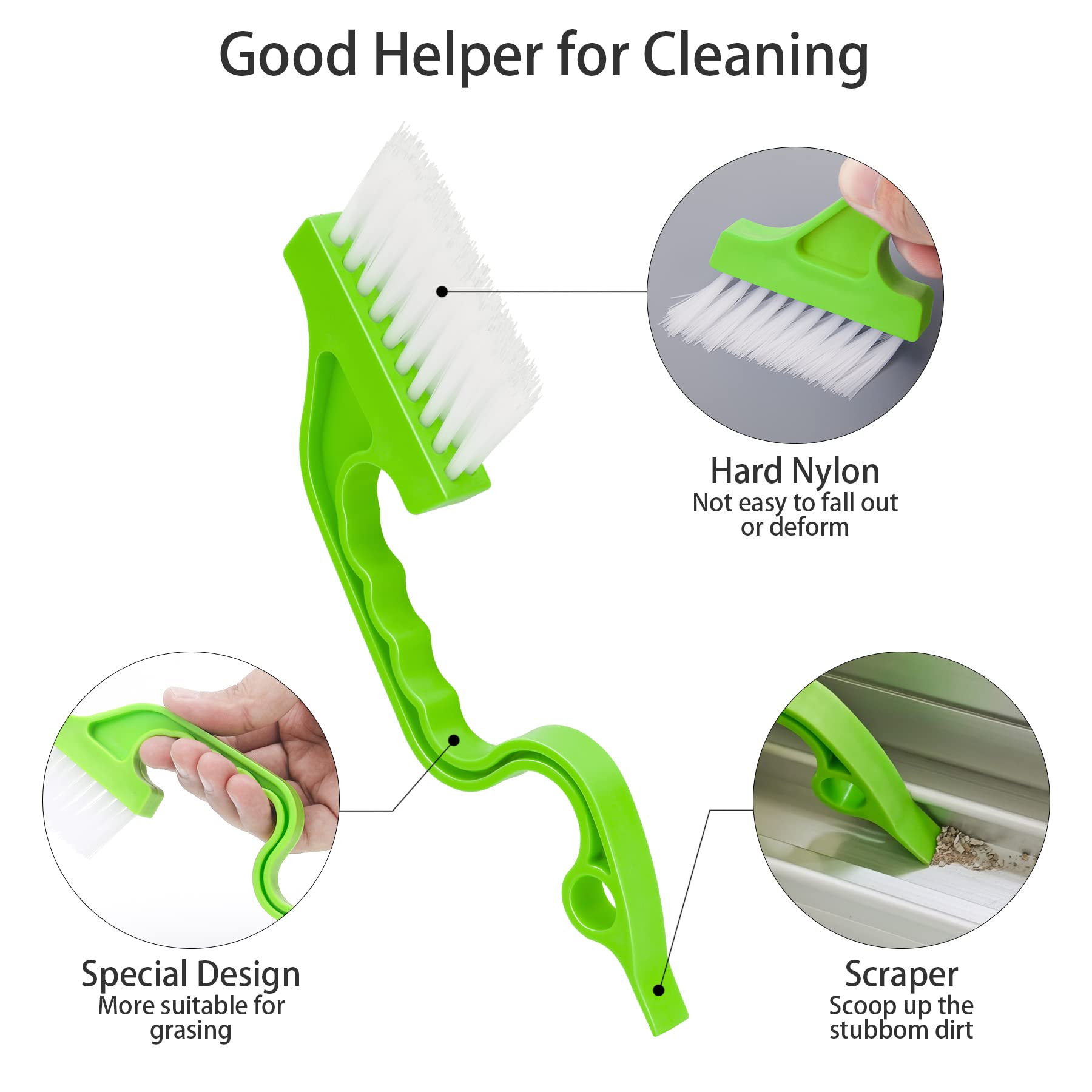 Aivwis Hand-Held Groove Gap Cleaning Tools, Window Track Cleaning Brush, Crevice Cleaning Brushes For Deep Cleaning Door Window