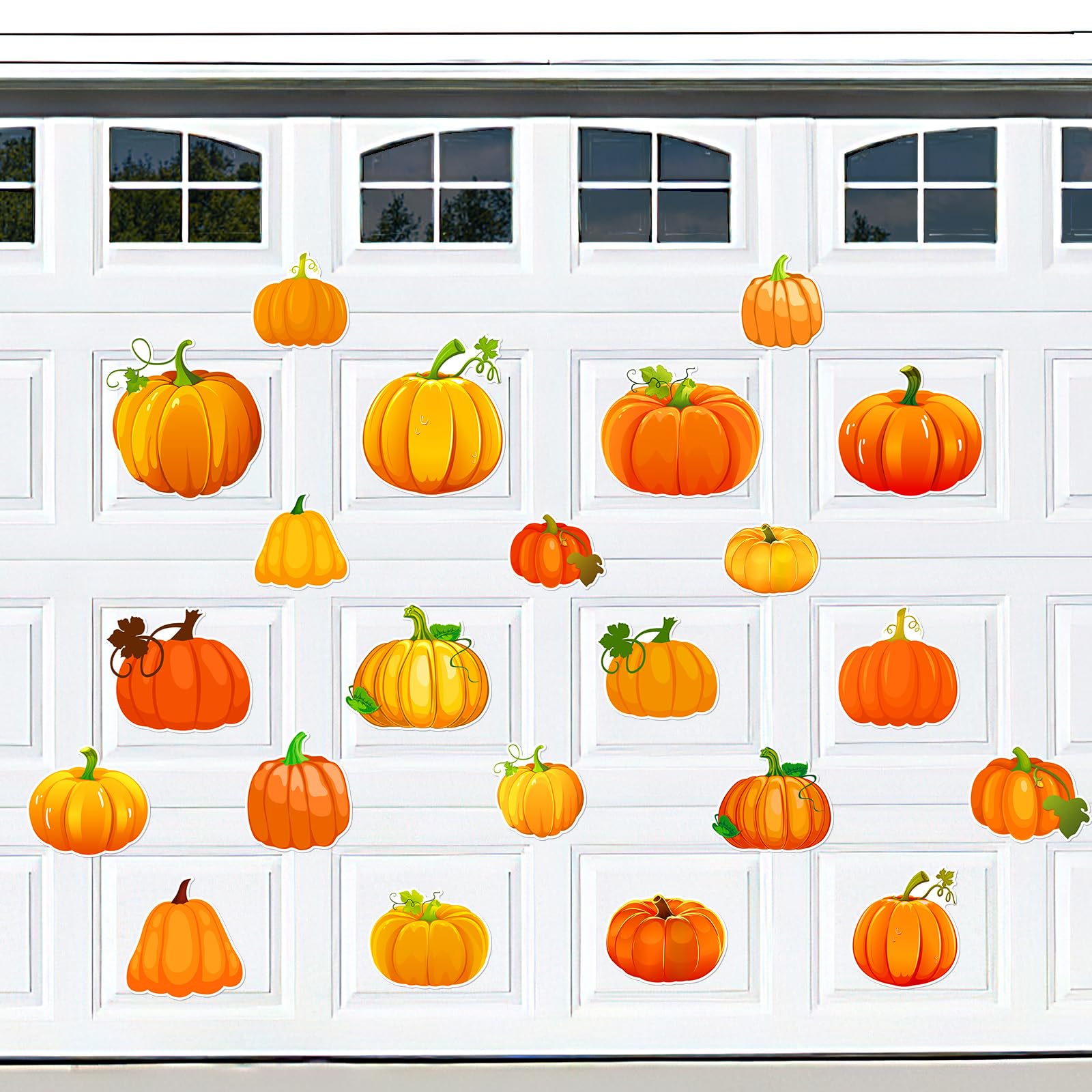 JULMELON Fall Pumpkin Magnets, 22pcs Thanksgiving Autumn Pumpkin Magnets Stickers Decorations Accessories for Fall Halloween Tha