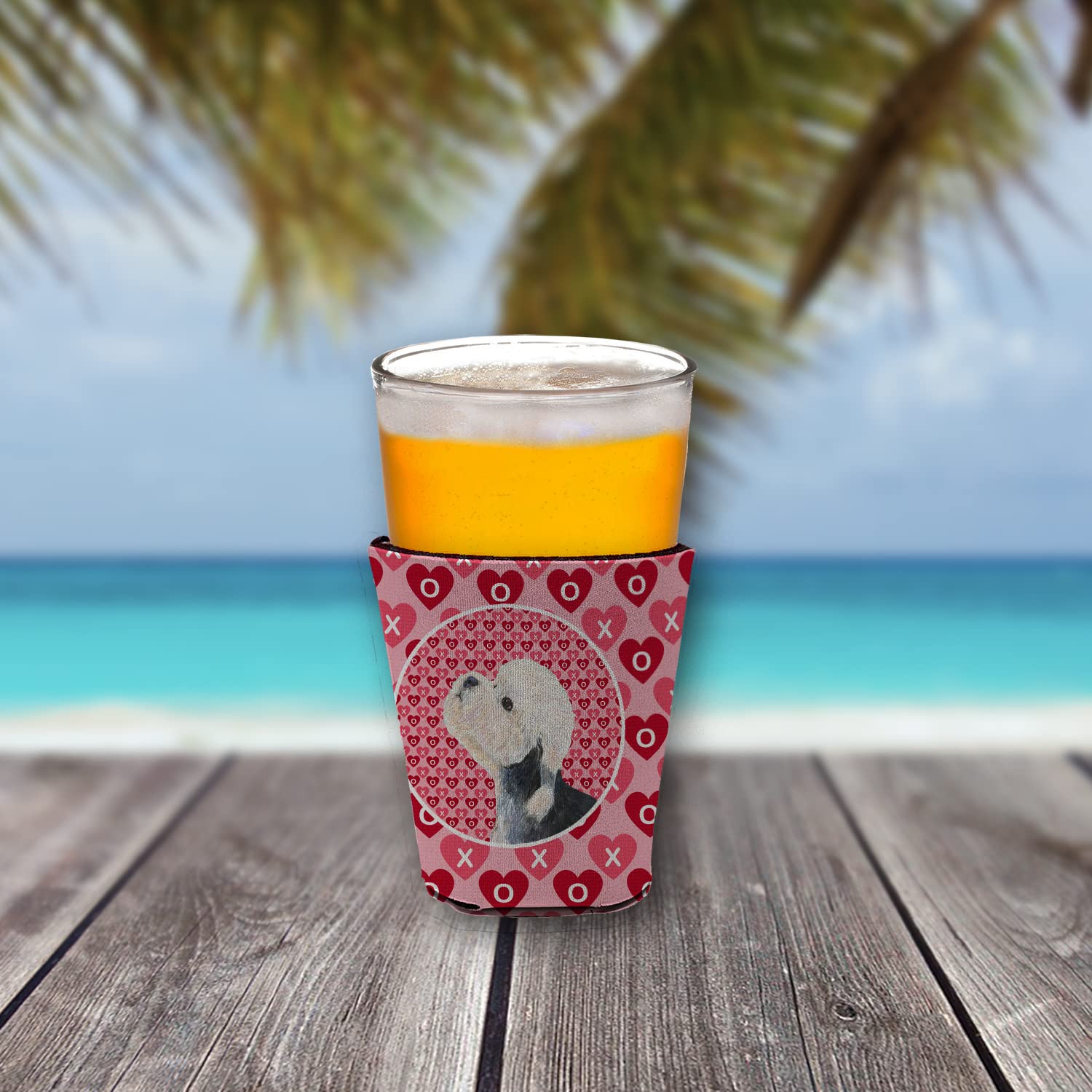 Dandie Dinmont Terrier  Red Solo Cup Beverage Insulator Hugger