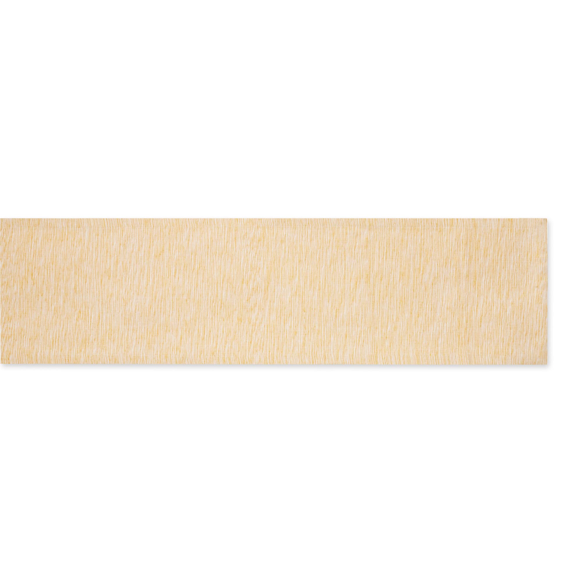 HONEY GOLD/OFF-WHITE TONAL RECYCLED COTTON SLUBBY RIB TABLE RUNNER 14x72