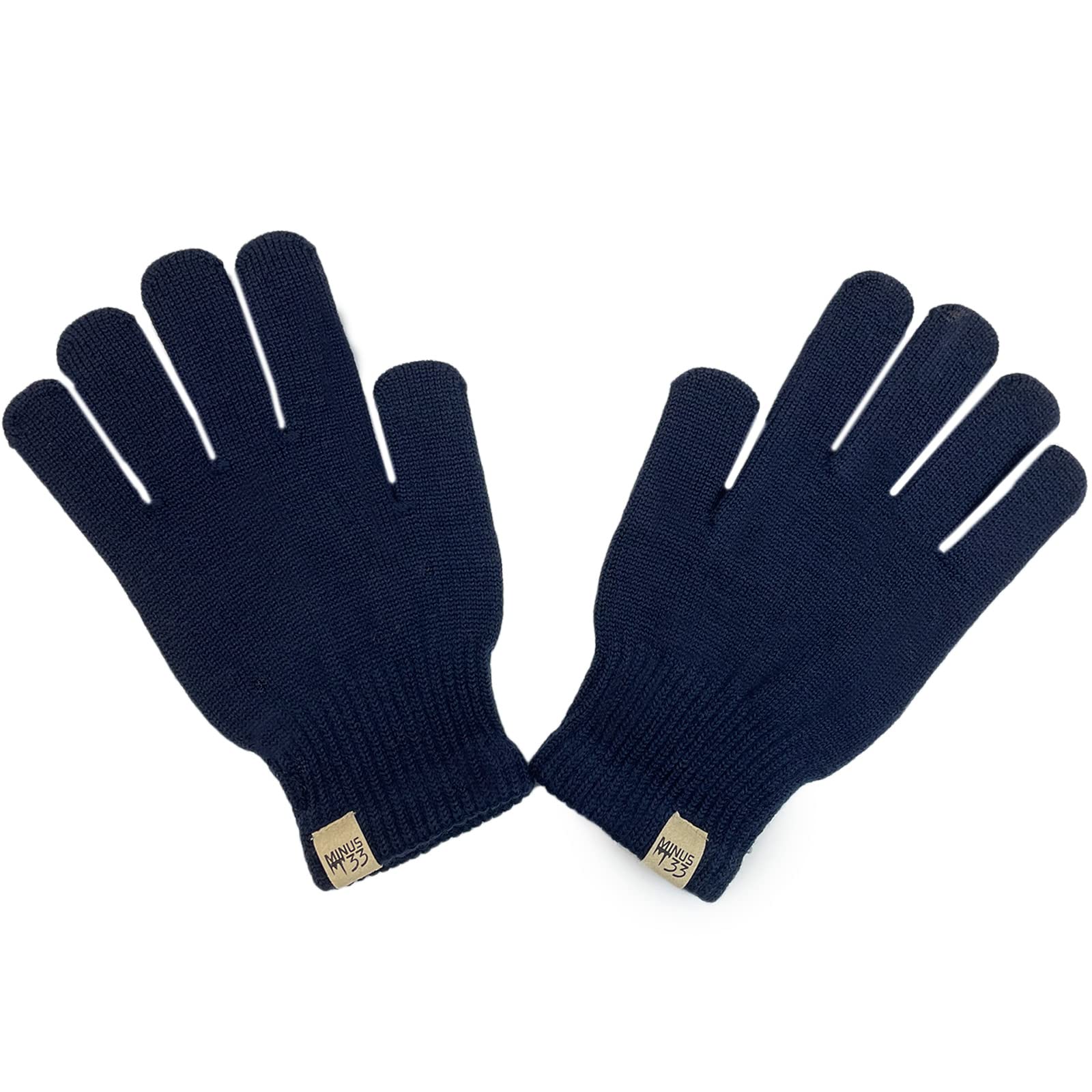 Minus33 Merino Wool Glove Liner - Warm Base Layer - Ski Liner Glove - 3 Season Wear - Multiple Colors And Sizes - Navy Blue - Me