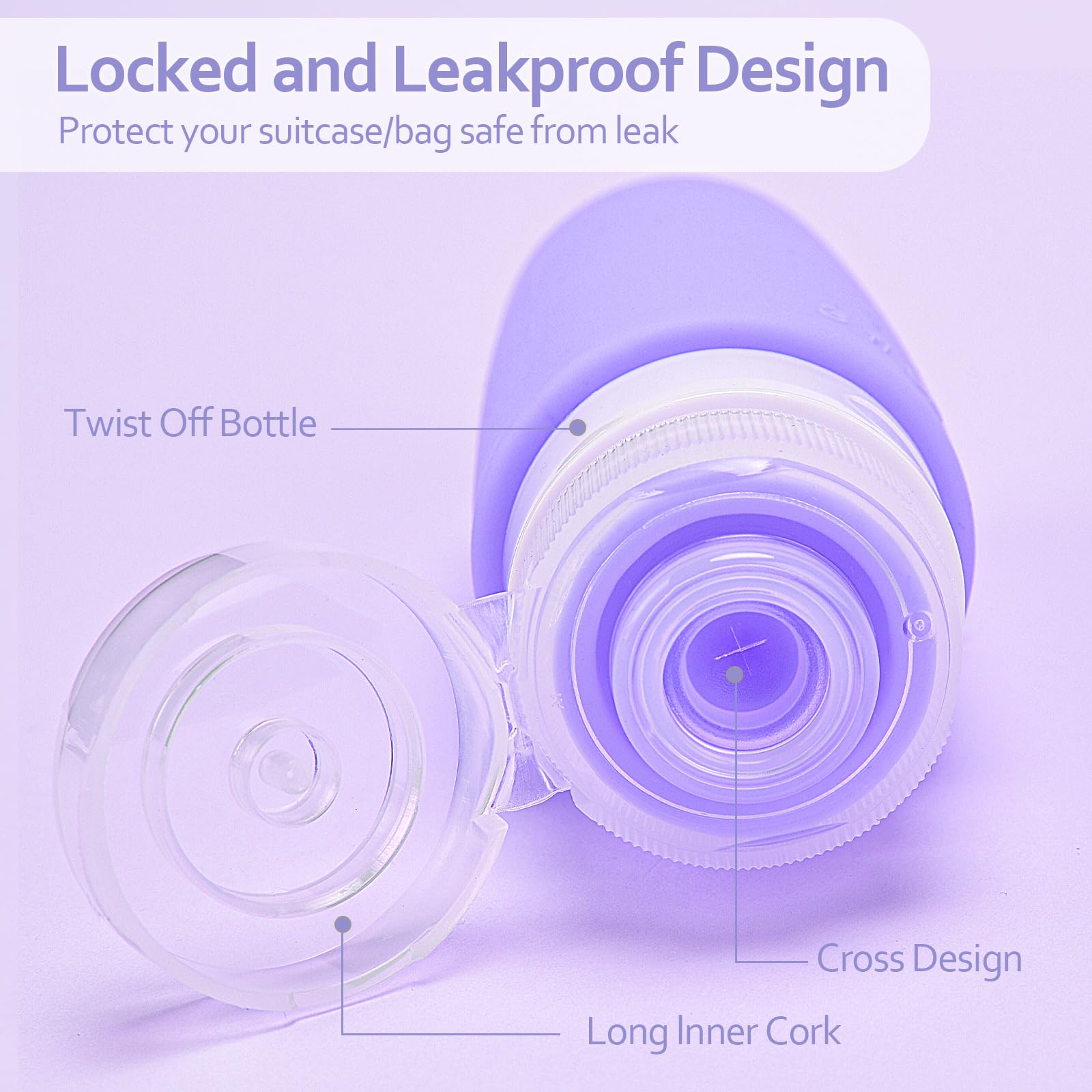 3Oz Travel Bottles For Toiletries Gym Tsa Approved Leak Proof Travel Size Bottles Silicone Squeezable Travel Containers For Toil