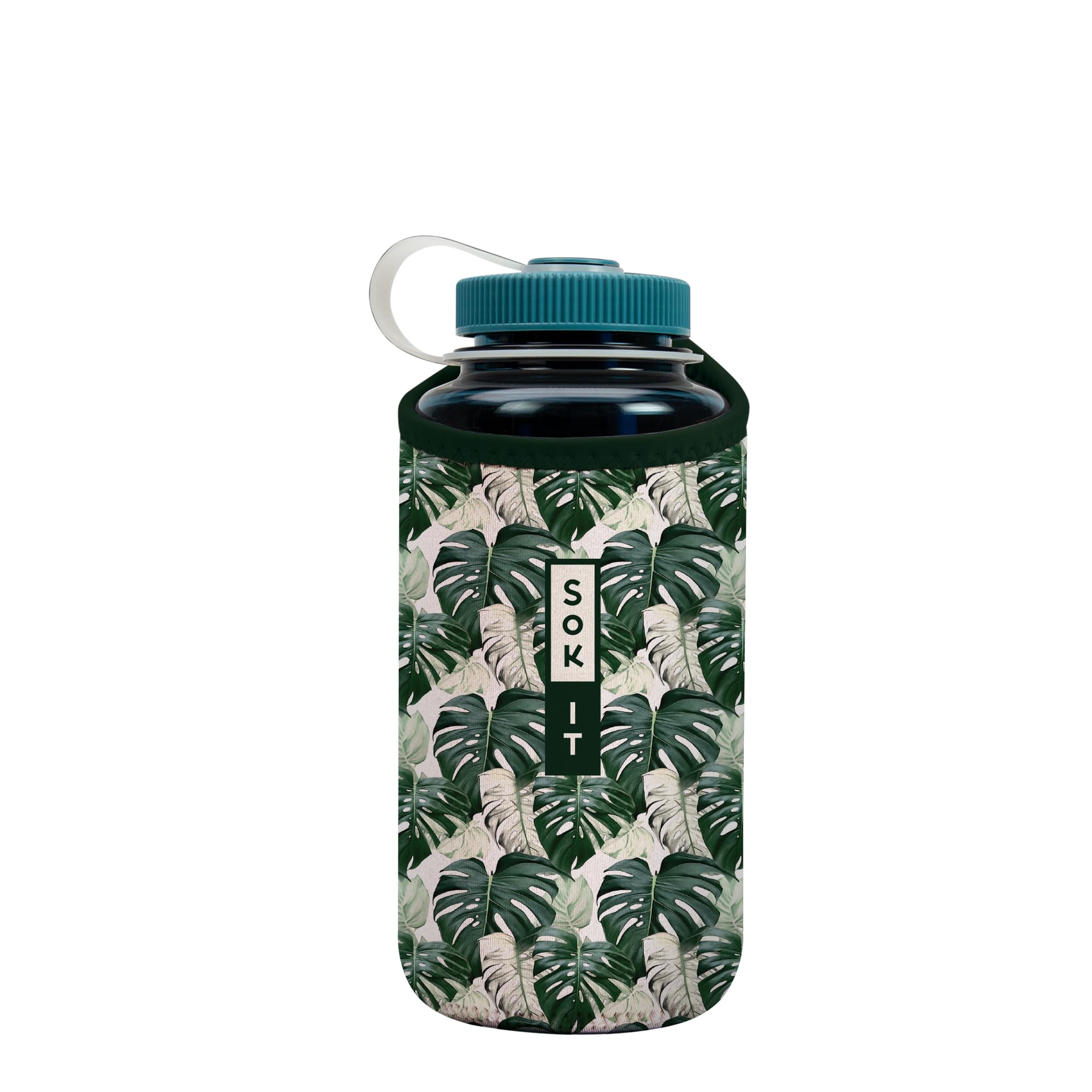Sok It BotlSok Water Bottle Sleeve Insulated Neoprene Cover (Island Escape, Fits 32oz Nalgene)