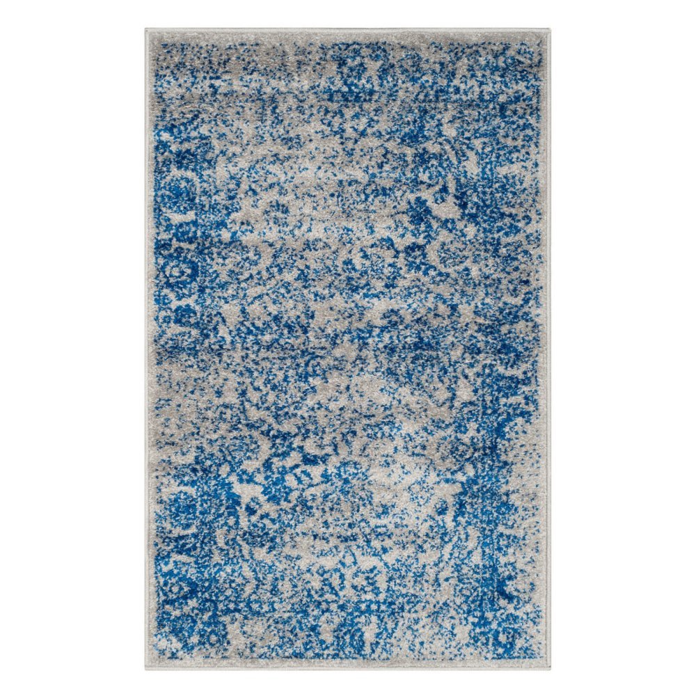 SAFAVIEH Adirondack Collection Runner Rug - 26 x 16, Grey & Blue, Oriental Distressed Design, Non-Shedding & Easy Care, Ideal 