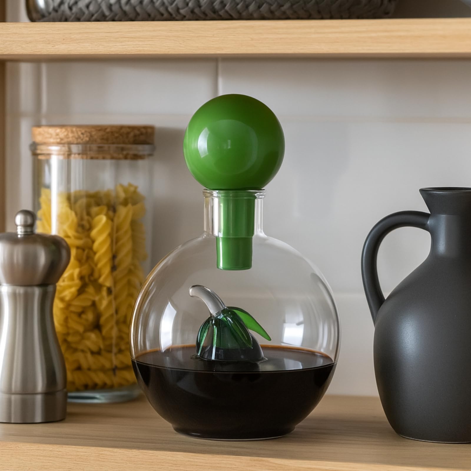 Premium Italian Design Oil Dispenser – 10oz Borosilicate Glass Carafe
