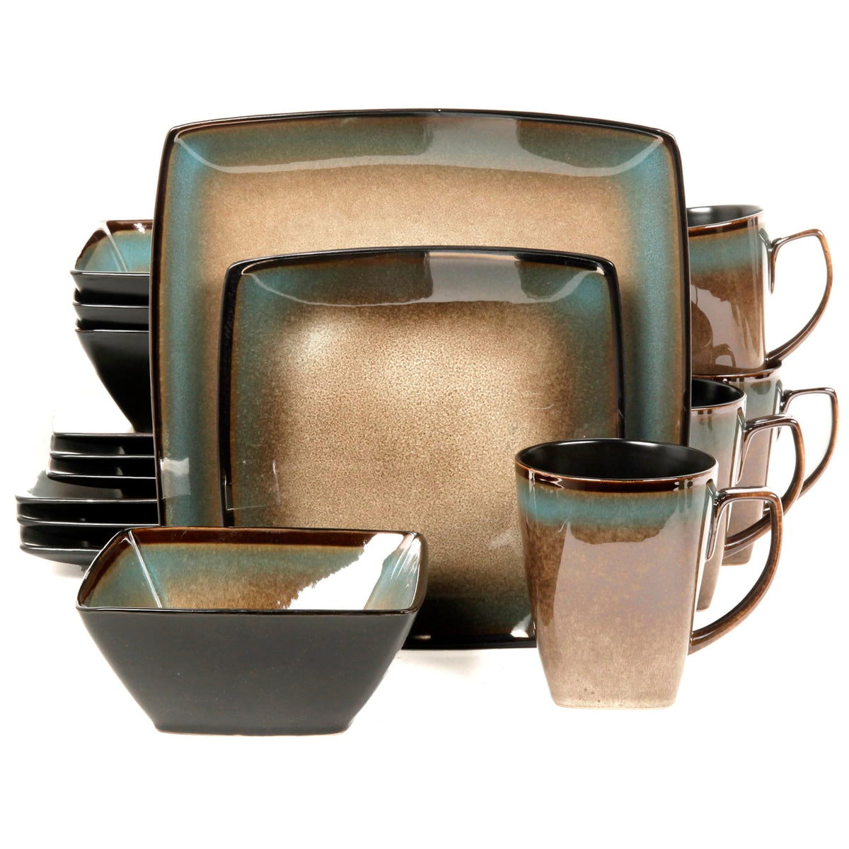 Gibson Elite Dinnerware, 16 Piece Set, Taupe