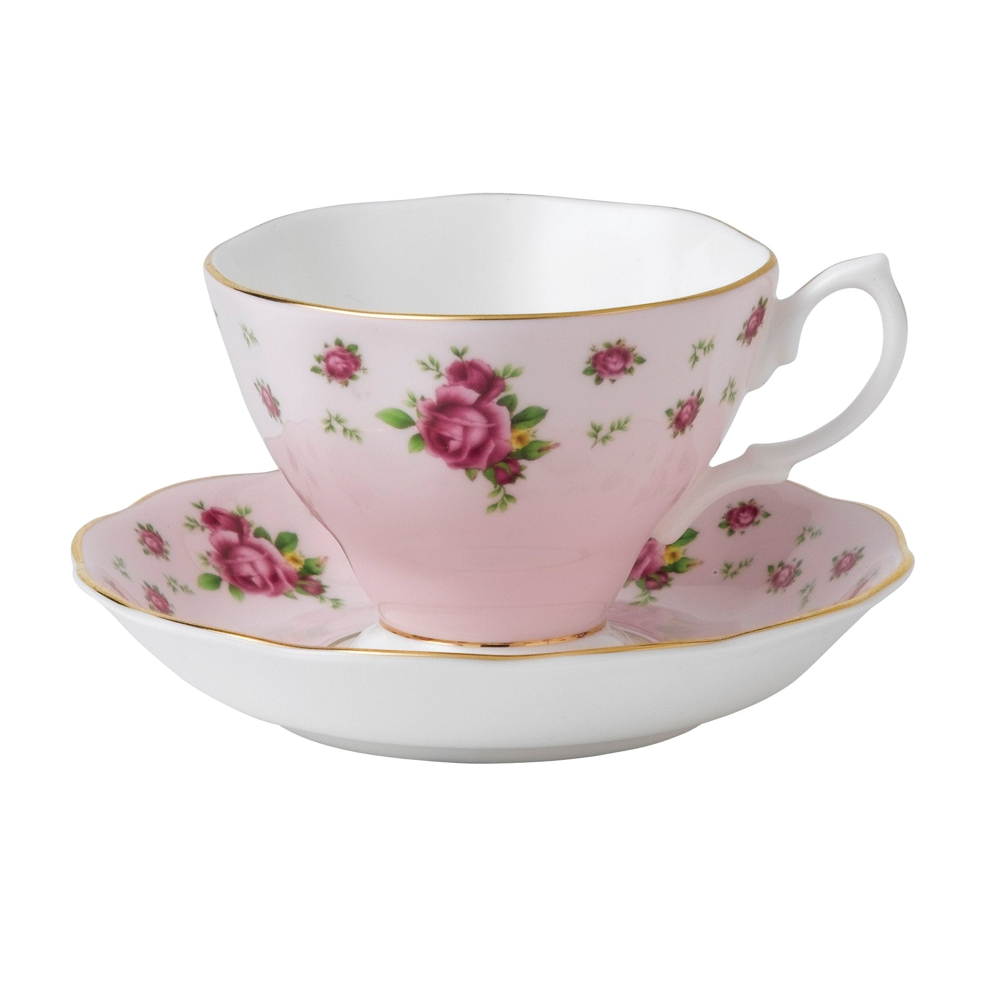 Royal Albert New Country Roses Pink Teacup & Saucer Set