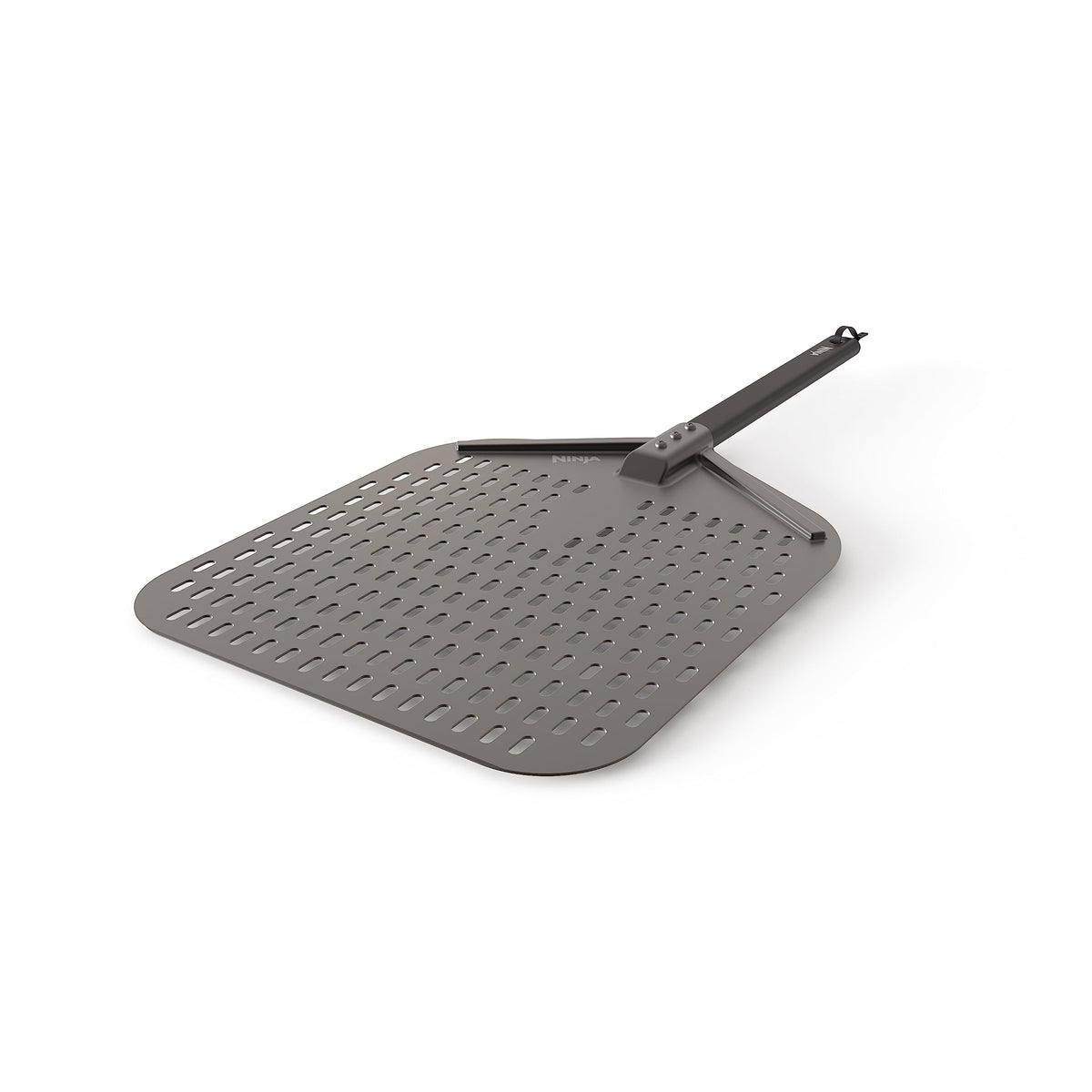 Ninja Xskoppl Perforated Pizza Peel, Compatible Woodfire Outdoor Oven (Oo100 Series), Hanging Drawstring, Aluminum, Grey/Black,