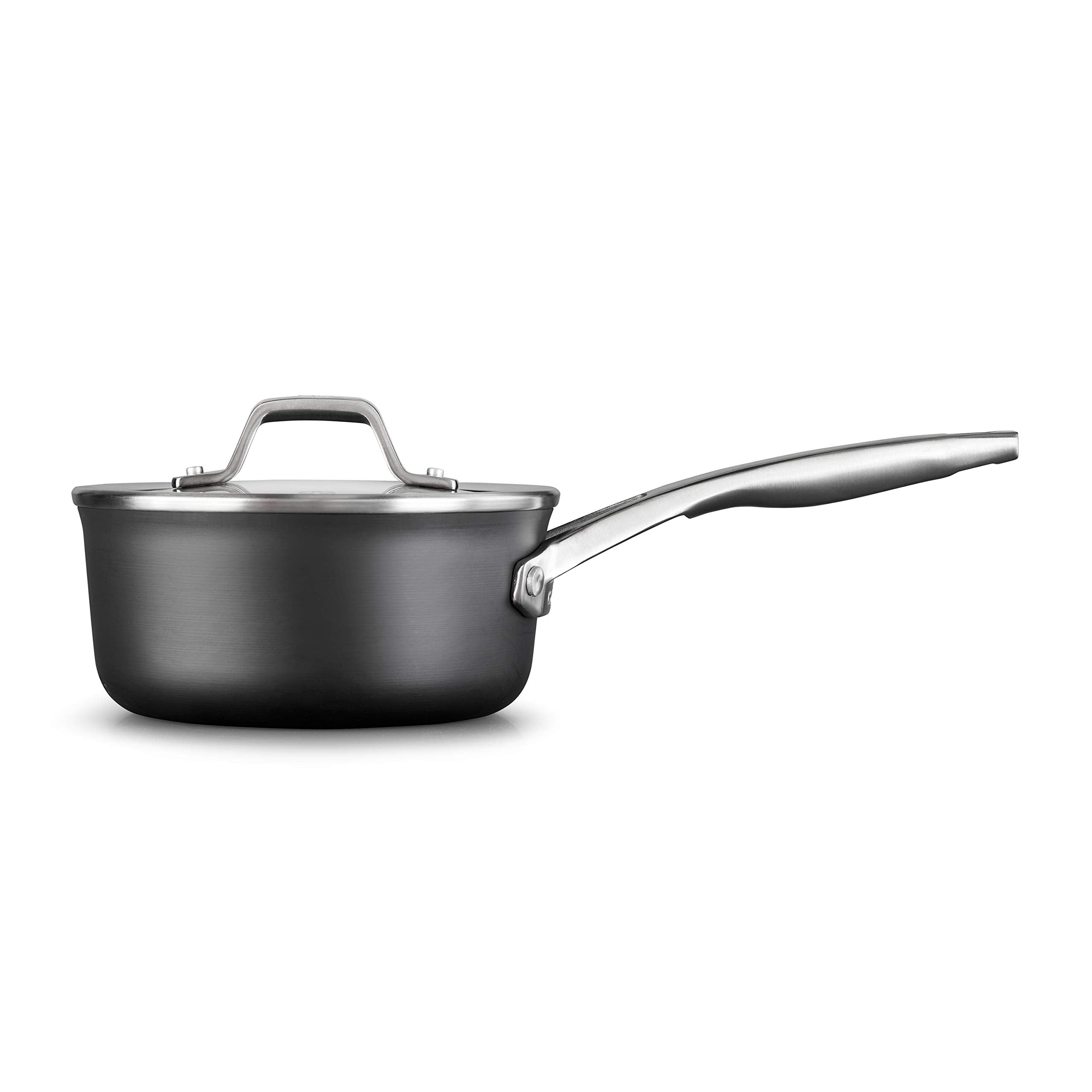 Calphalon 2029645 Premier Hard-Anodized Nonstick 1.5-Quart Saucepan With Cover, Black