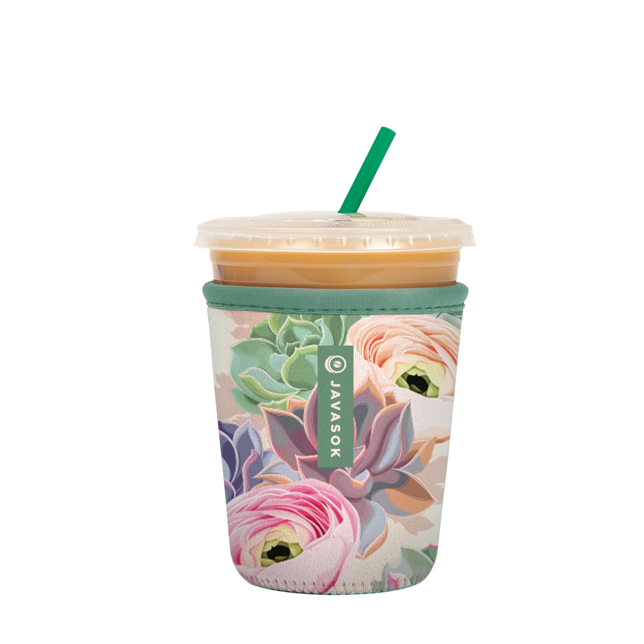 Sok It Java Sok Iced Coffee & Cold Soda Insulated Neoprene Cup Sleeve (Pastel Splendor, Small: 16-20oz)