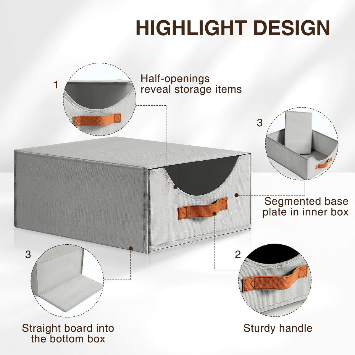 Homsorout Closet Organizers and Storage - Large Stackable Storage Bins ...